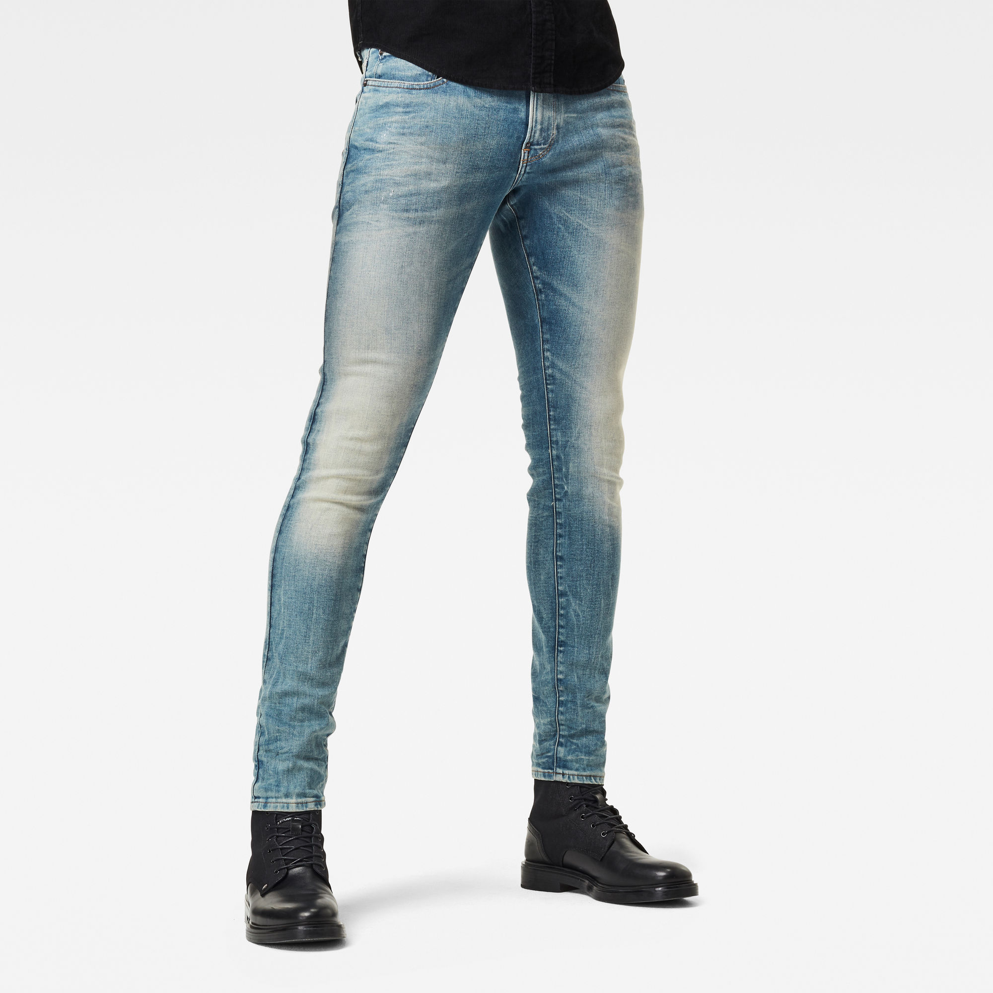 G-Star RAW Heren Revend Skinny Jeans Blauw G-Star RAW Heren Revend Skinny Jeans Blauw