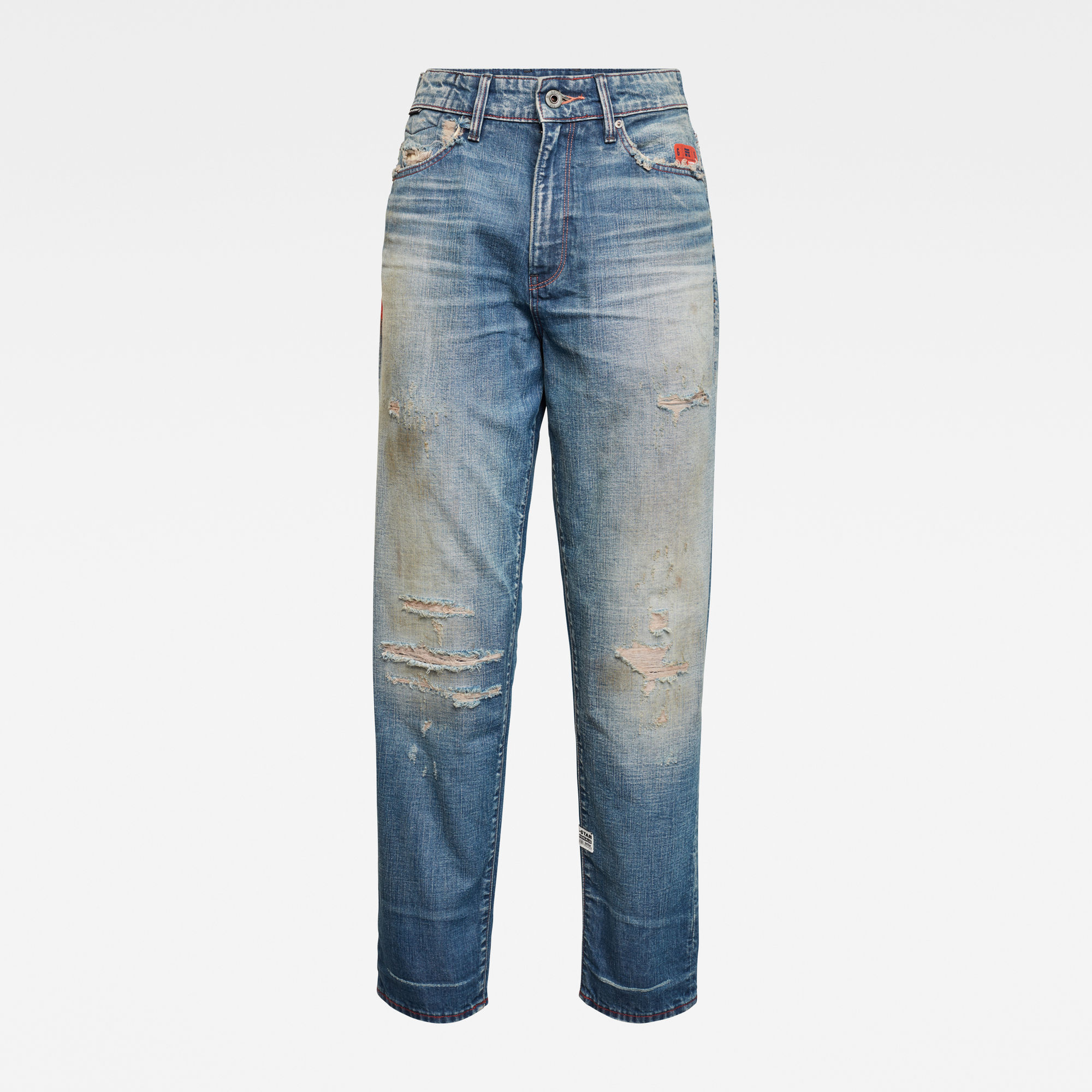 G-Star RAW Dames E Janeh Ultra High Mom Ankle Jeans Blauw G-Star RAW Dames E Janeh Ultra High Mom Ankle Jeans Blauw