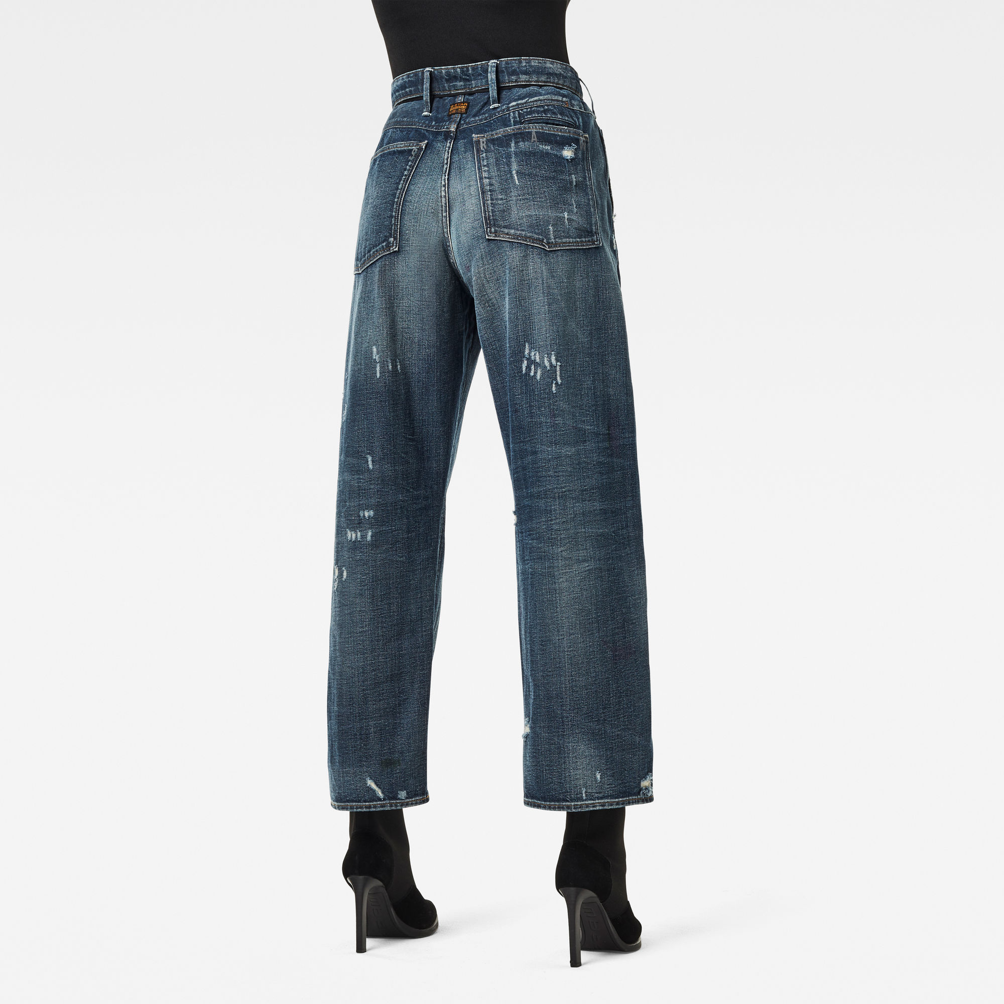 G-Star RAW Dames Lintell High Dad Jeans Blauw G-Star RAW Dames Lintell High Dad Jeans Blauw