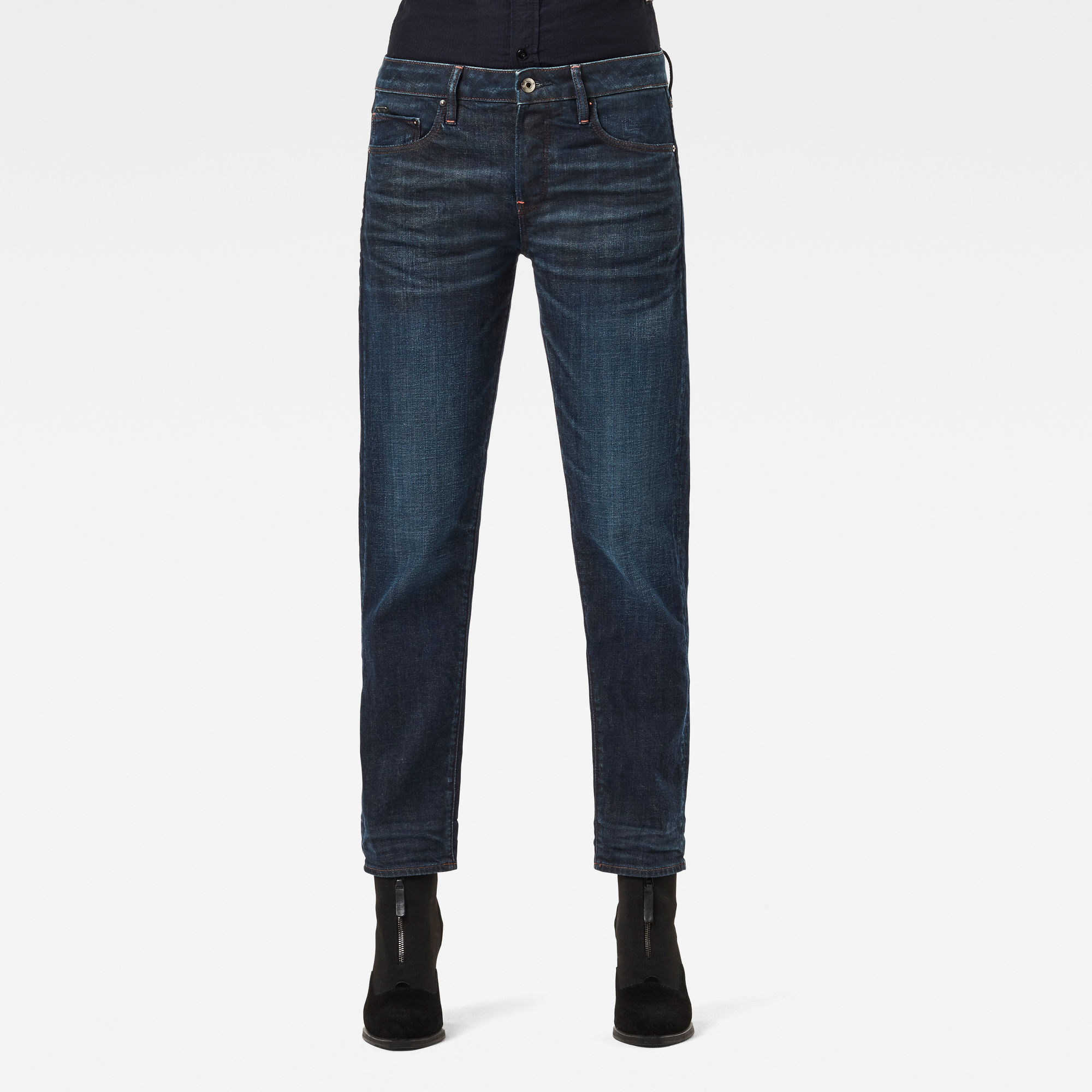 G-Star RAW Dames Kate Boyfriend Jeans C Donkerblauw G-Star RAW Dames Kate Boyfriend Jeans C Donkerblauw
