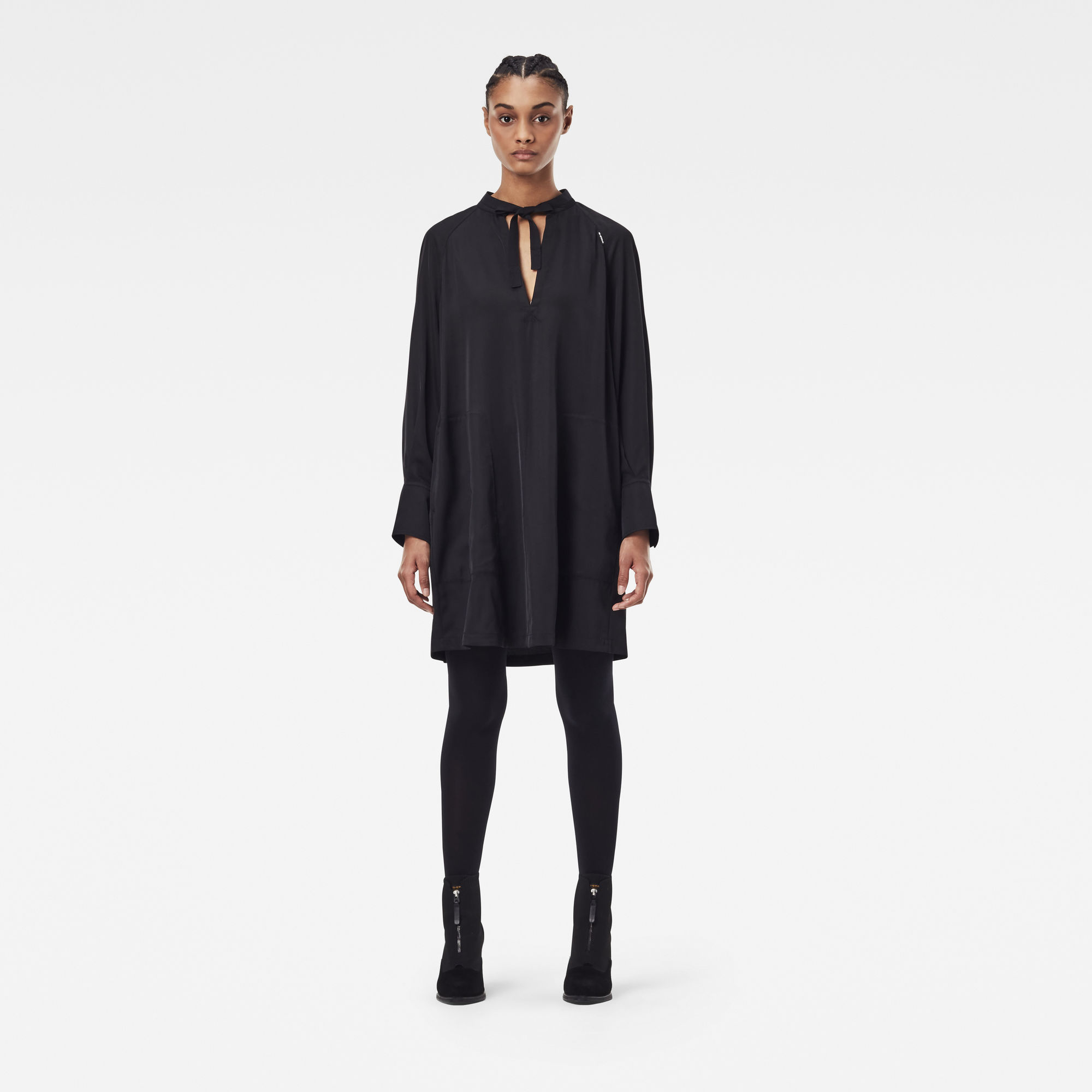 G-Star RAW Dames V-neck tunic dress Zwart G-Star RAW Dames V-neck tunic dress Zwart