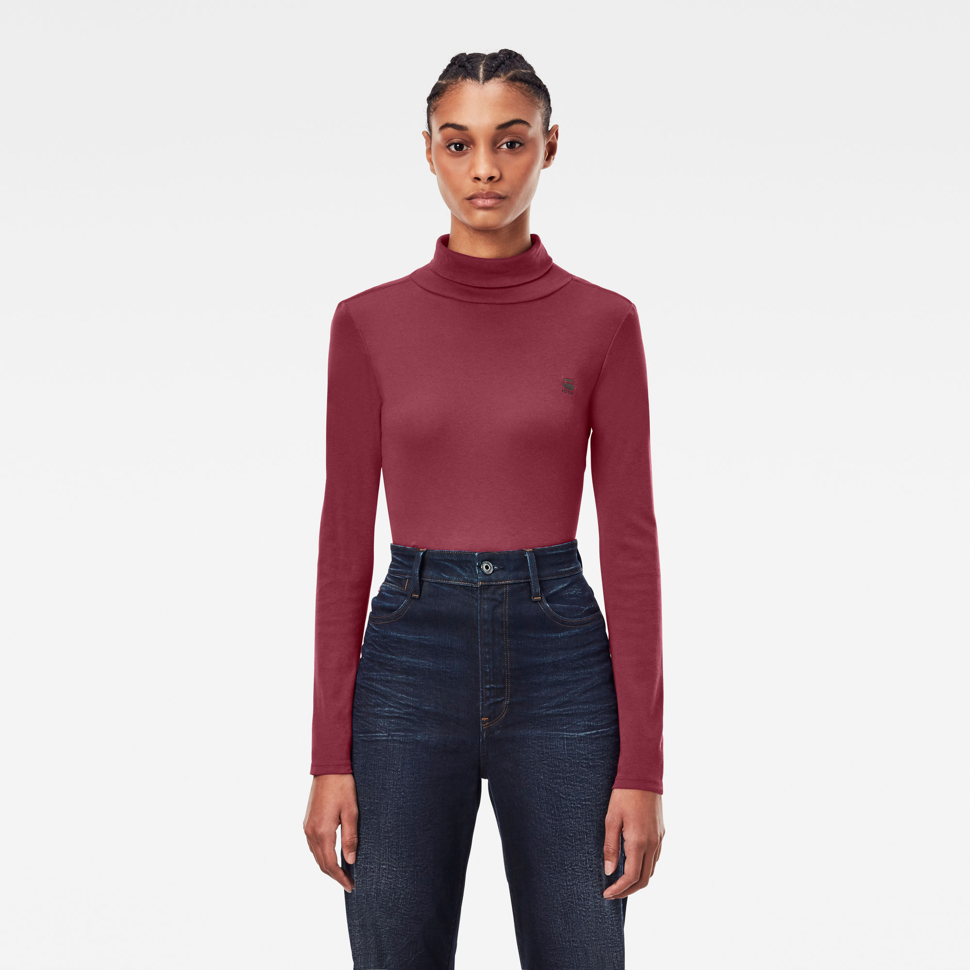 G-Star RAW Dames Xinva Slim Turtle Top C Rood G-Star RAW Dames Xinva Slim Turtle Top C Rood