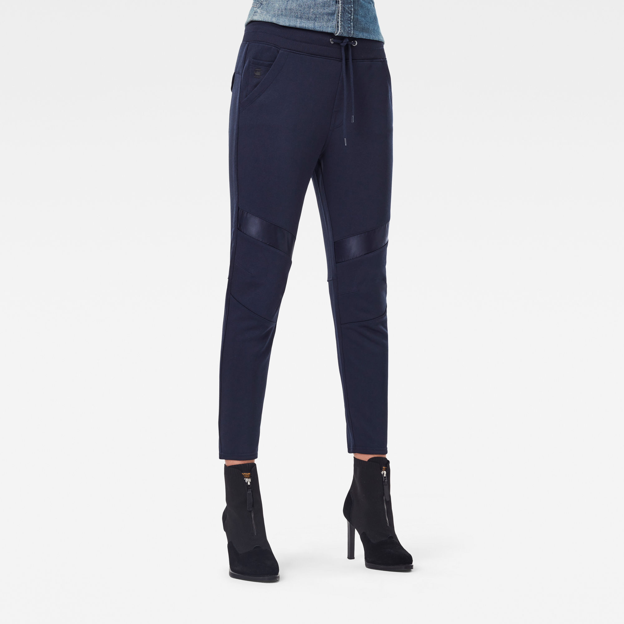 G-Star RAW Dames Motac 3D Tapered Cropped Sweatpants Donkerblauw G-Star RAW Dames Motac 3D Tapered Cropped Sweatpants Donkerblauw