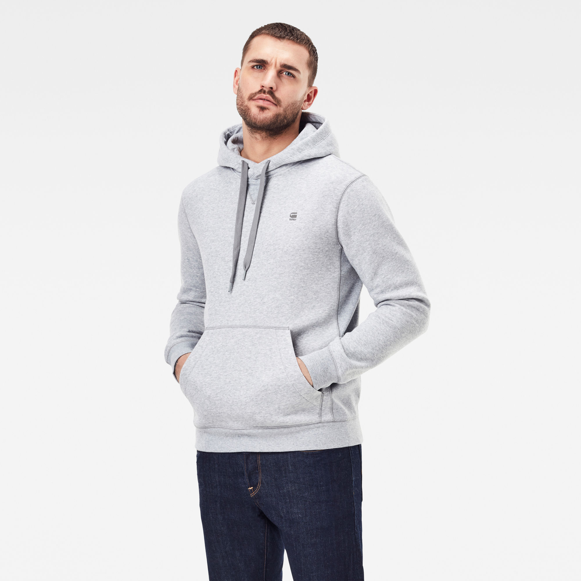 G-Star RAW Heren Premium Core Sweater Grijs G-Star RAW Heren Premium Core Sweater Grijs