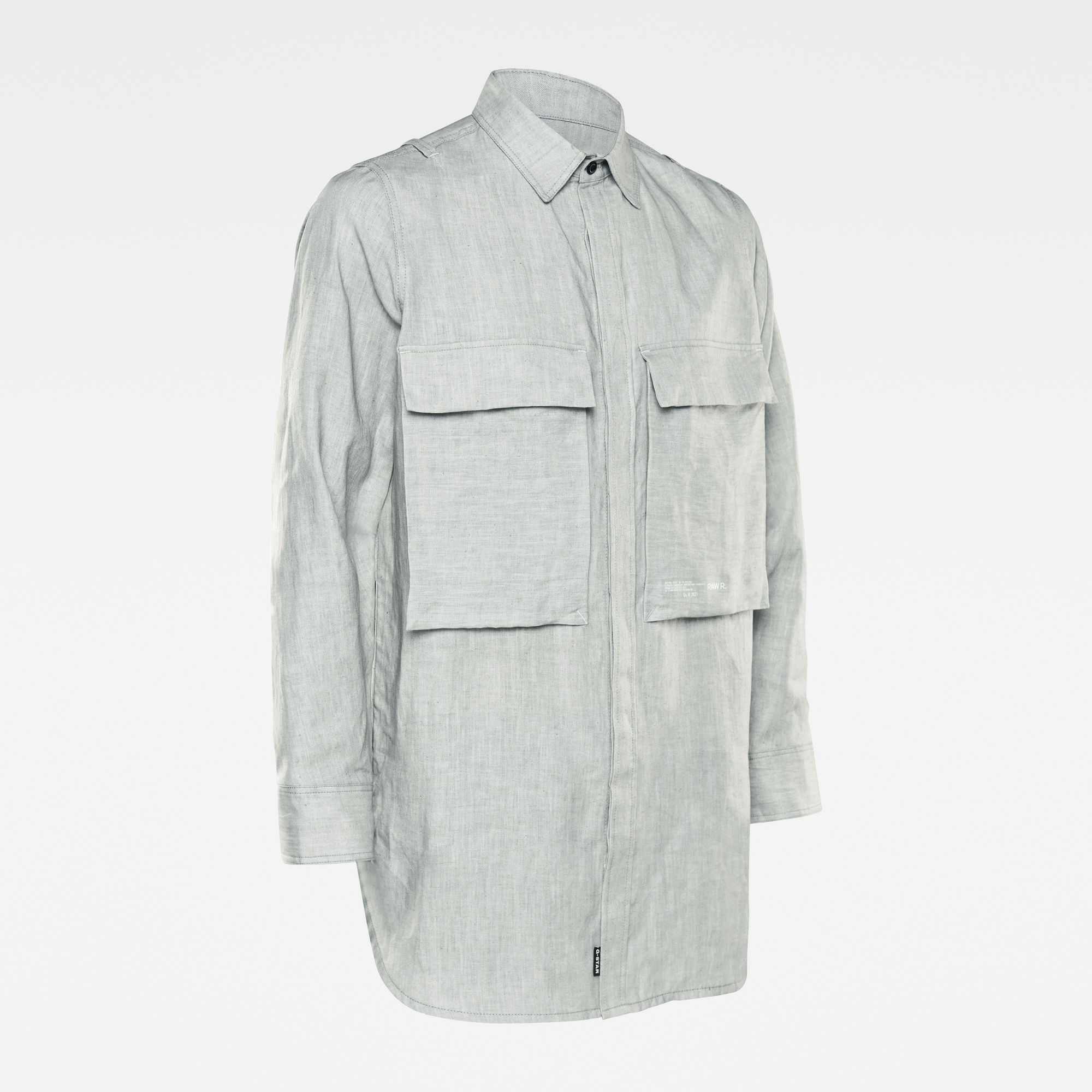 G-Star RAW Heren GSRR Regular Long Shirt Grijs G-Star RAW Heren GSRR Regular Long Shirt Grijs