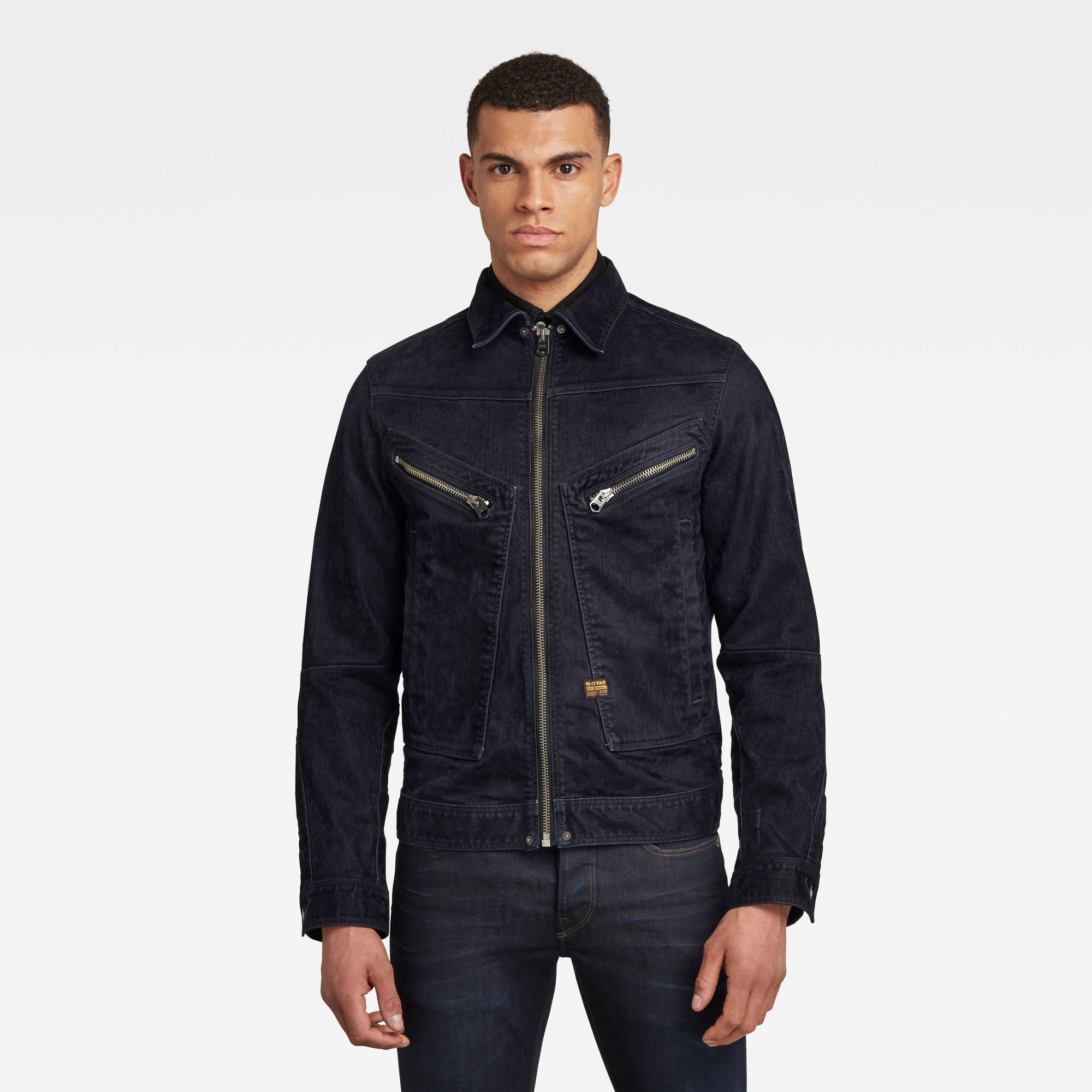G-Star RAW Heren Air Force Denim Jack Donkerblauw G-Star RAW Heren Air Force Denim Jack Donkerblauw