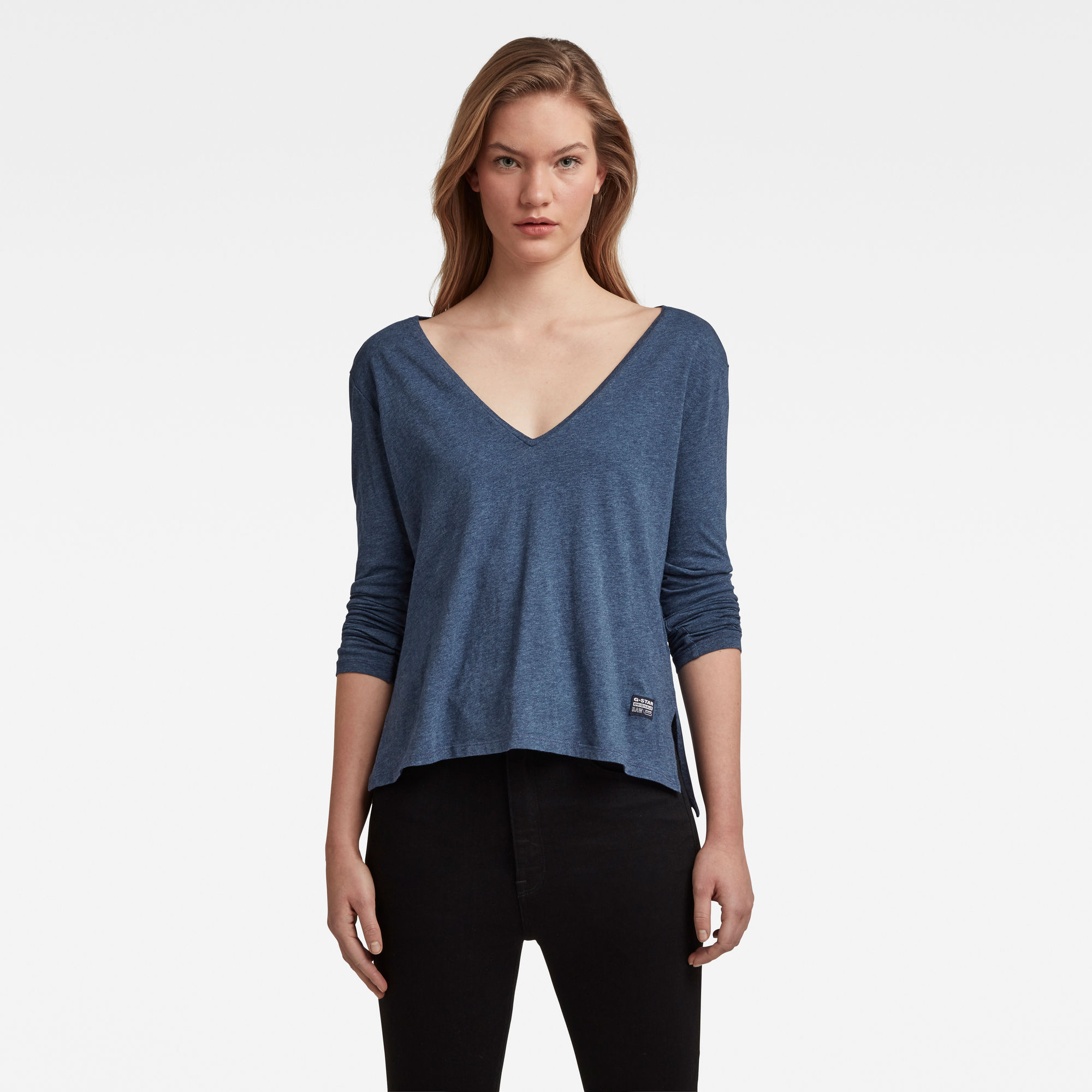 G-Star RAW Dames Core Straight Top Blauw G-Star RAW Dames Core Straight Top Blauw