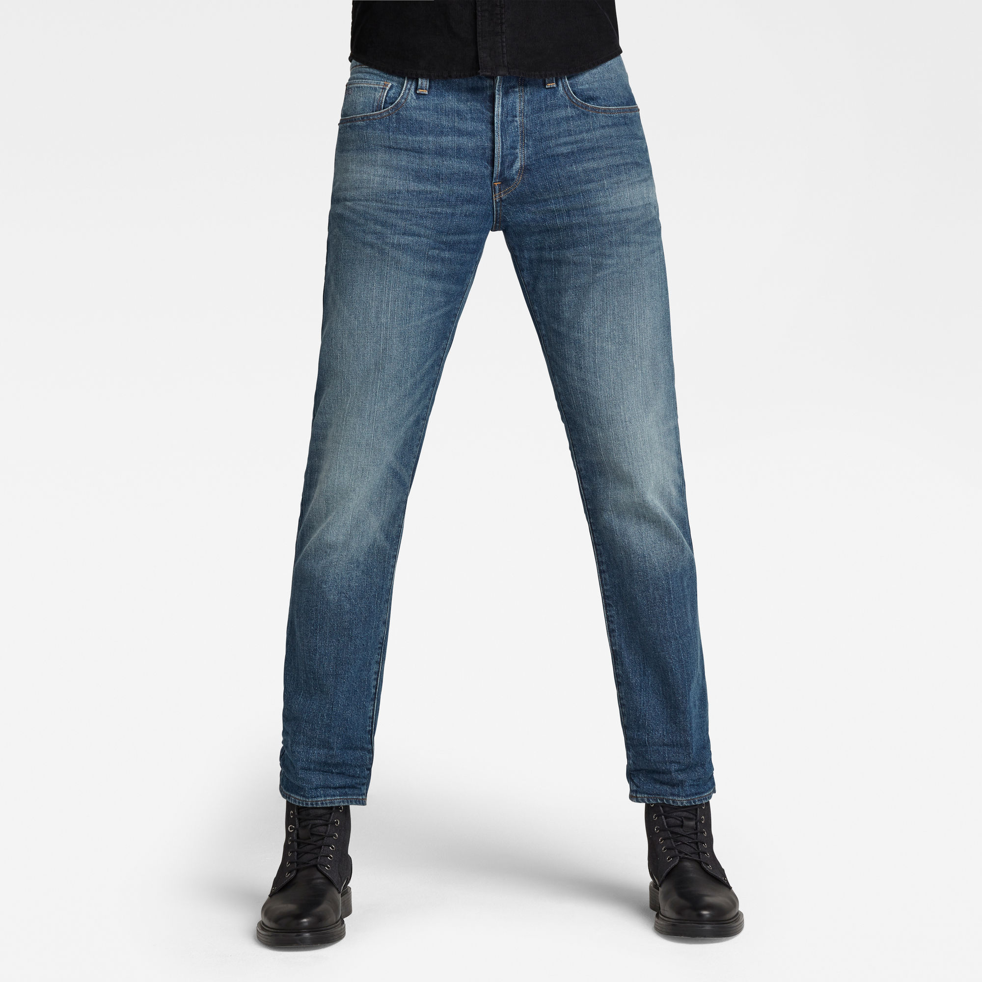 G-Star RAW Heren 3301 Regular Straight Jeans Blauw G-Star RAW Heren 3301 Regular Straight Jeans Blauw