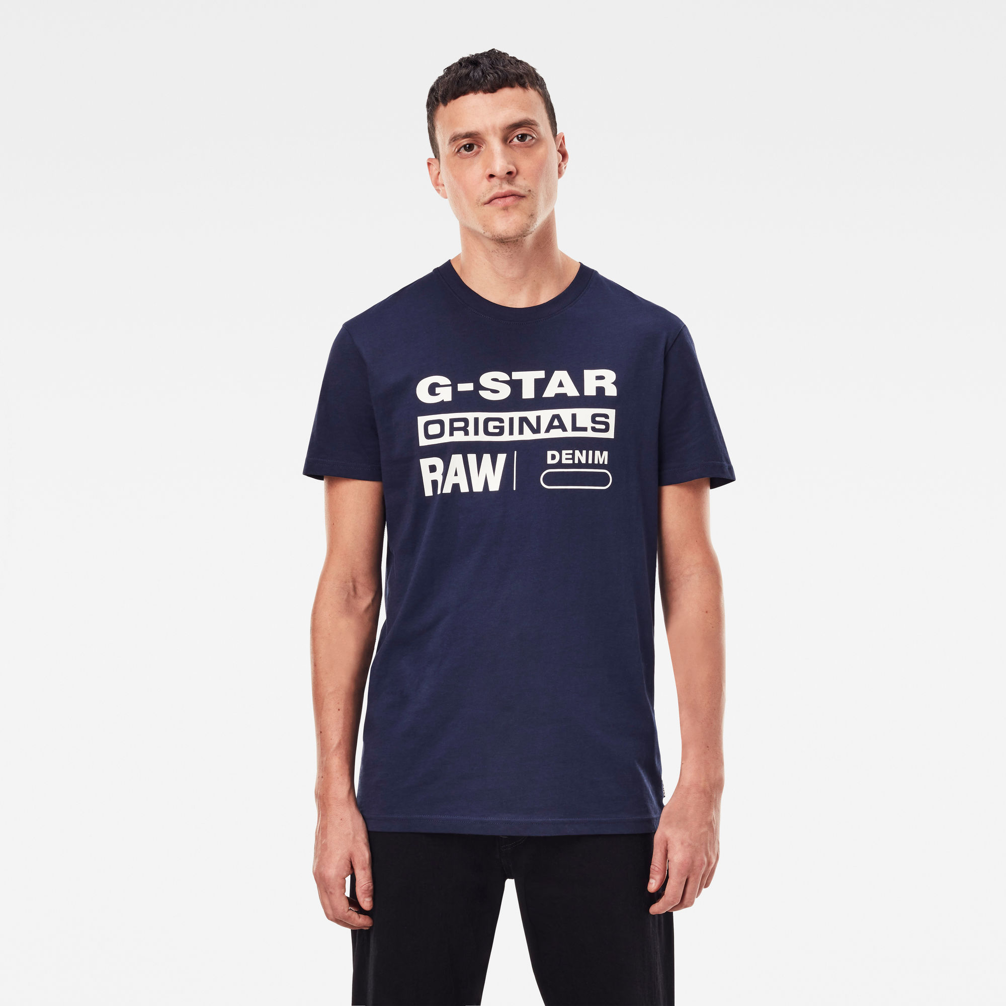 G-Star RAW Heren Graphic 8 T-Shirt Donkerblauw G-Star RAW Heren Graphic 8 T-Shirt Donkerblauw