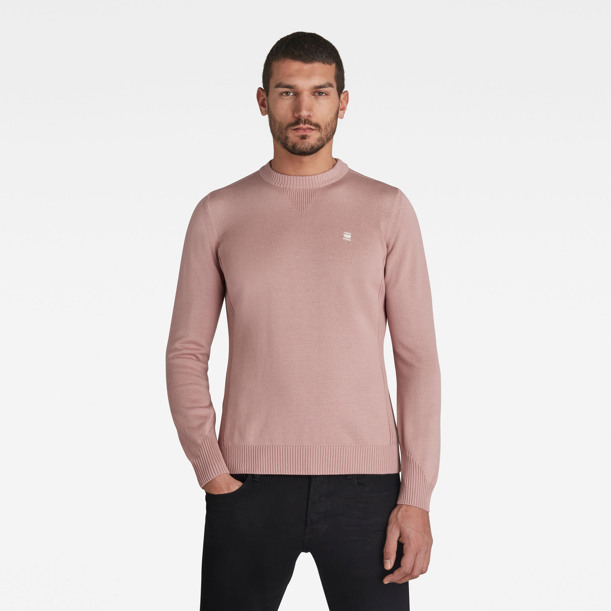 G-Star RAW Heren Classic Sport Gebreide Trui Roze G-Star RAW Heren Classic Sport Gebreide Trui Roze