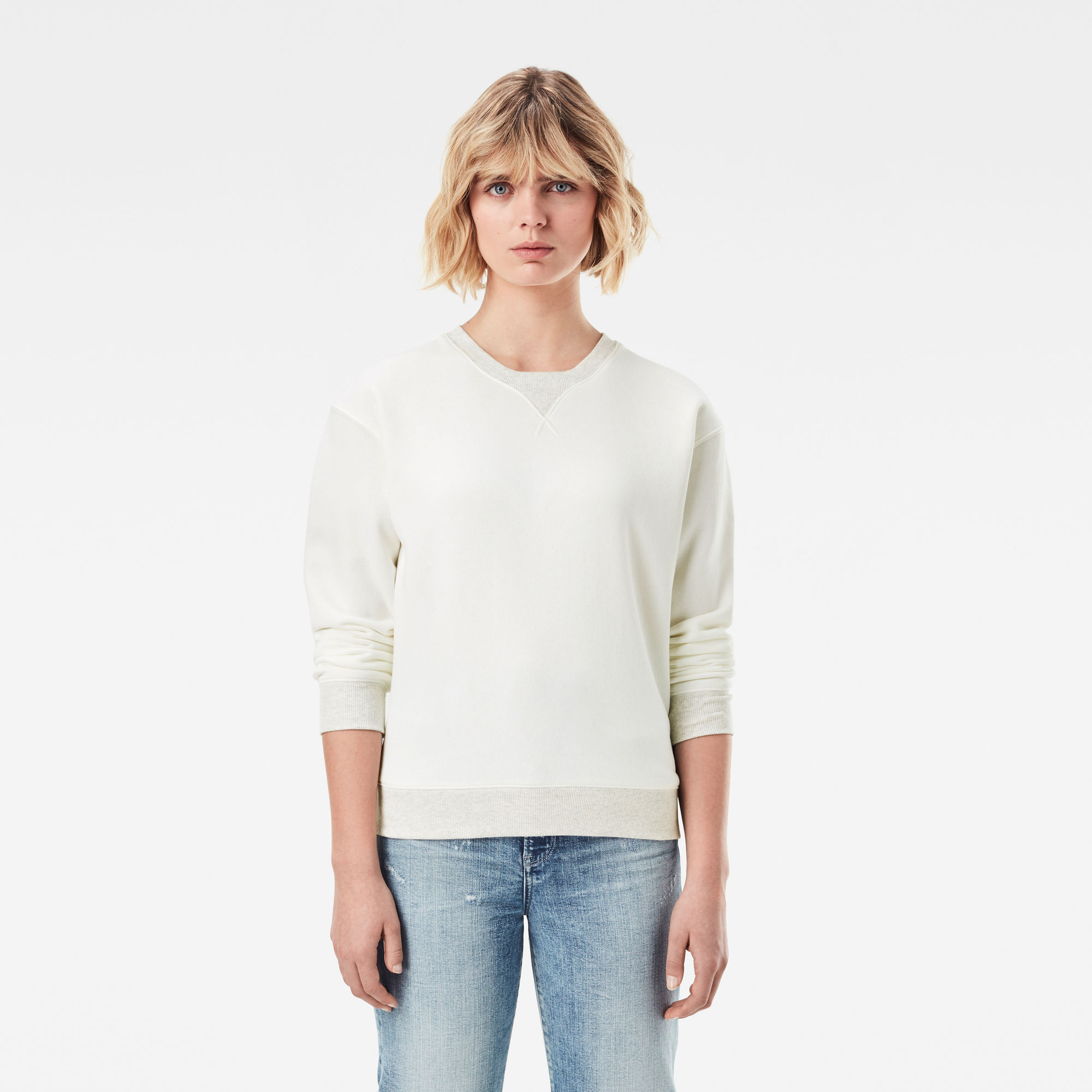 G-Star RAW Dames Premium Core Sweater Wit G-Star RAW Dames Premium Core Sweater Wit