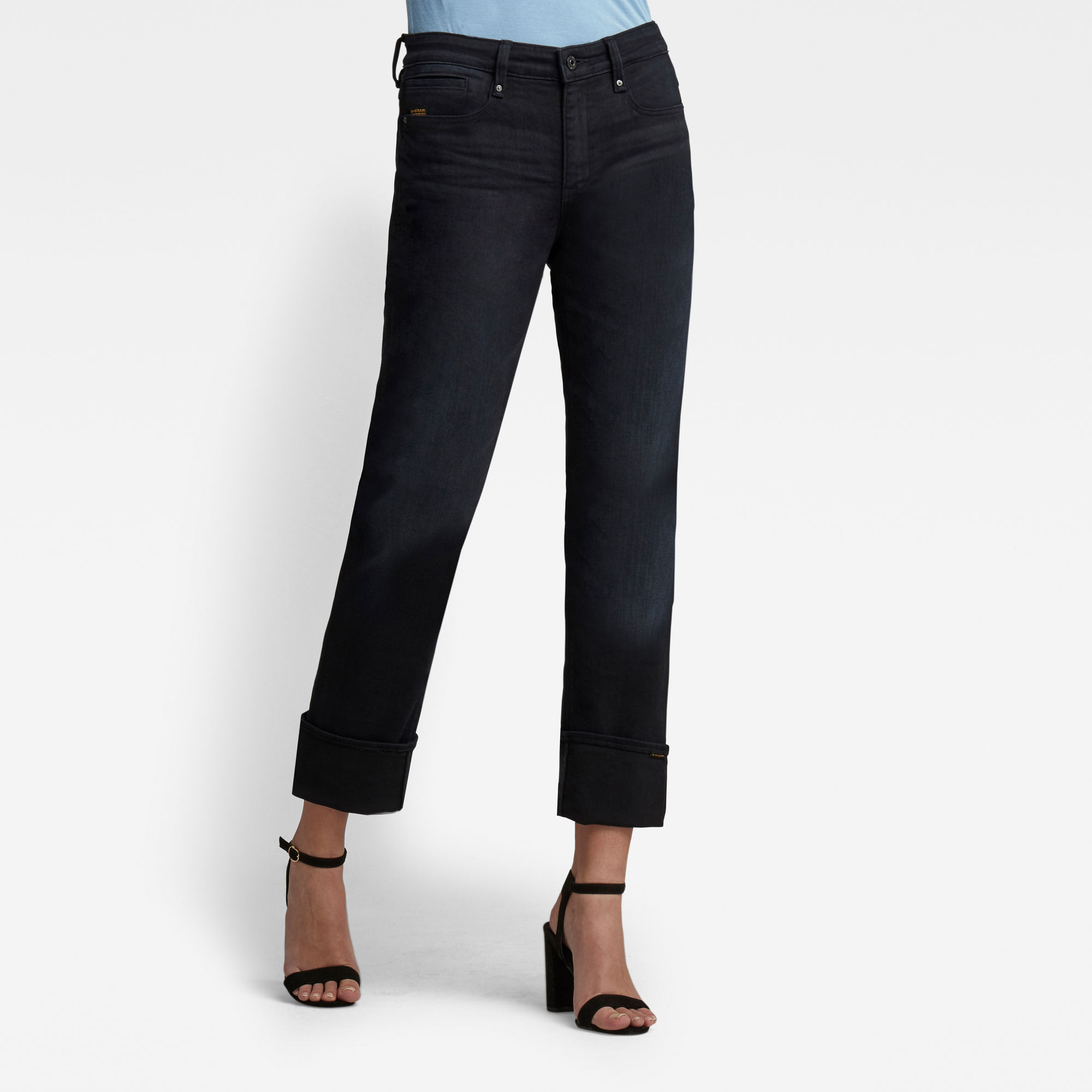 G-Star RAW Dames Noxer Straight Jeans Donkerblauw G-Star RAW Dames Noxer Straight Jeans Donkerblauw
