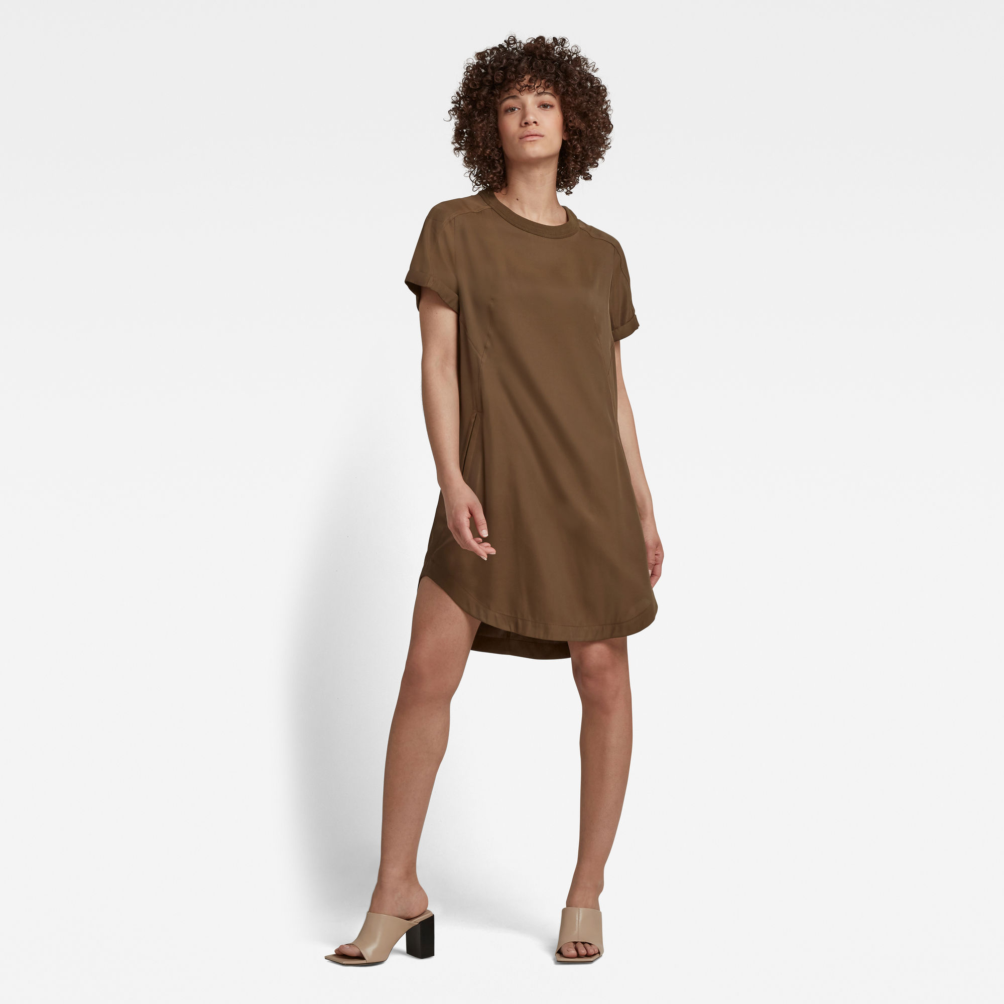 G-Star RAW Dames Woven Tee Jurk Groen G-Star RAW Dames Woven Tee Jurk Groen