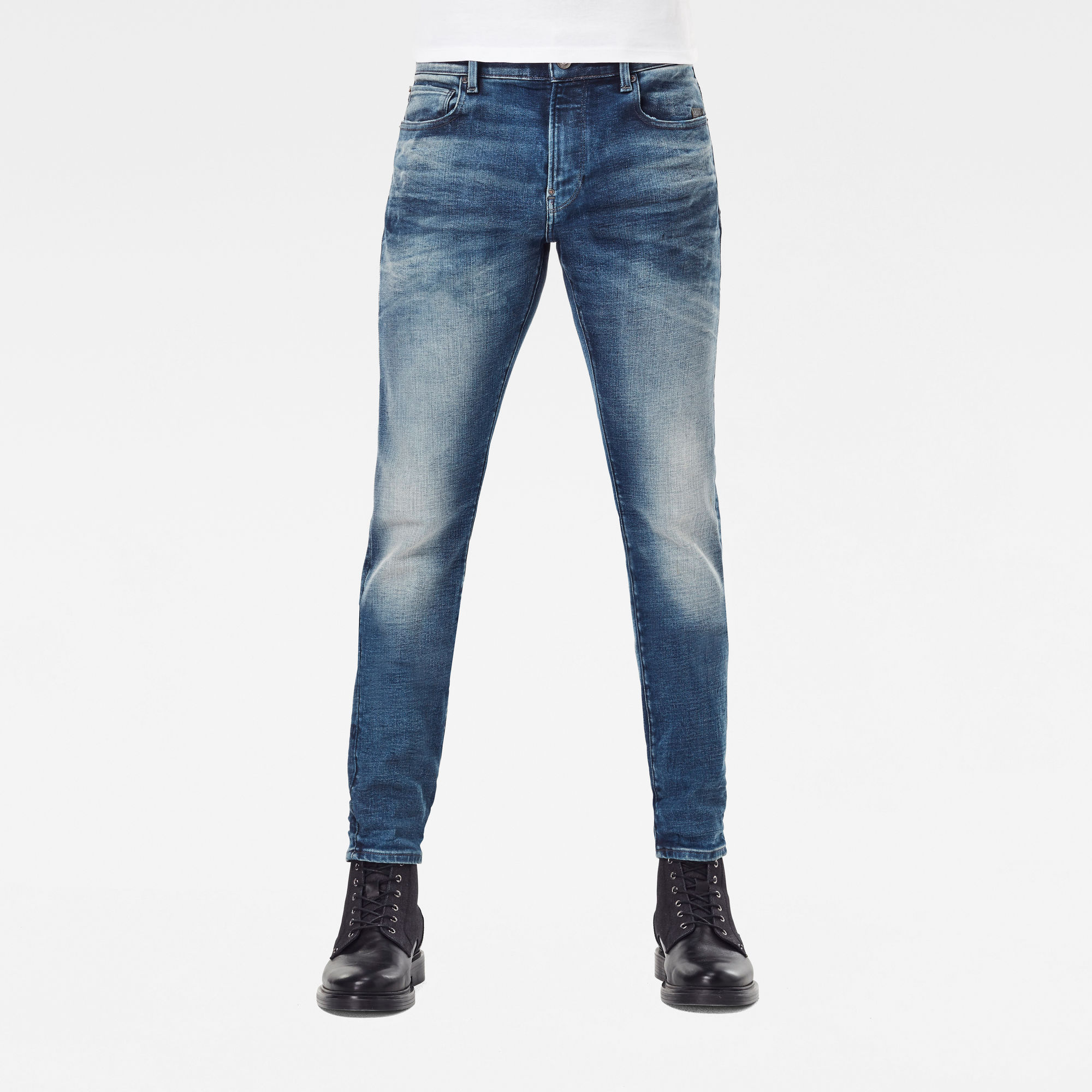 G-Star RAW Heren Revend Skinny Jeans Blauw G-Star RAW Heren Revend Skinny Jeans Blauw