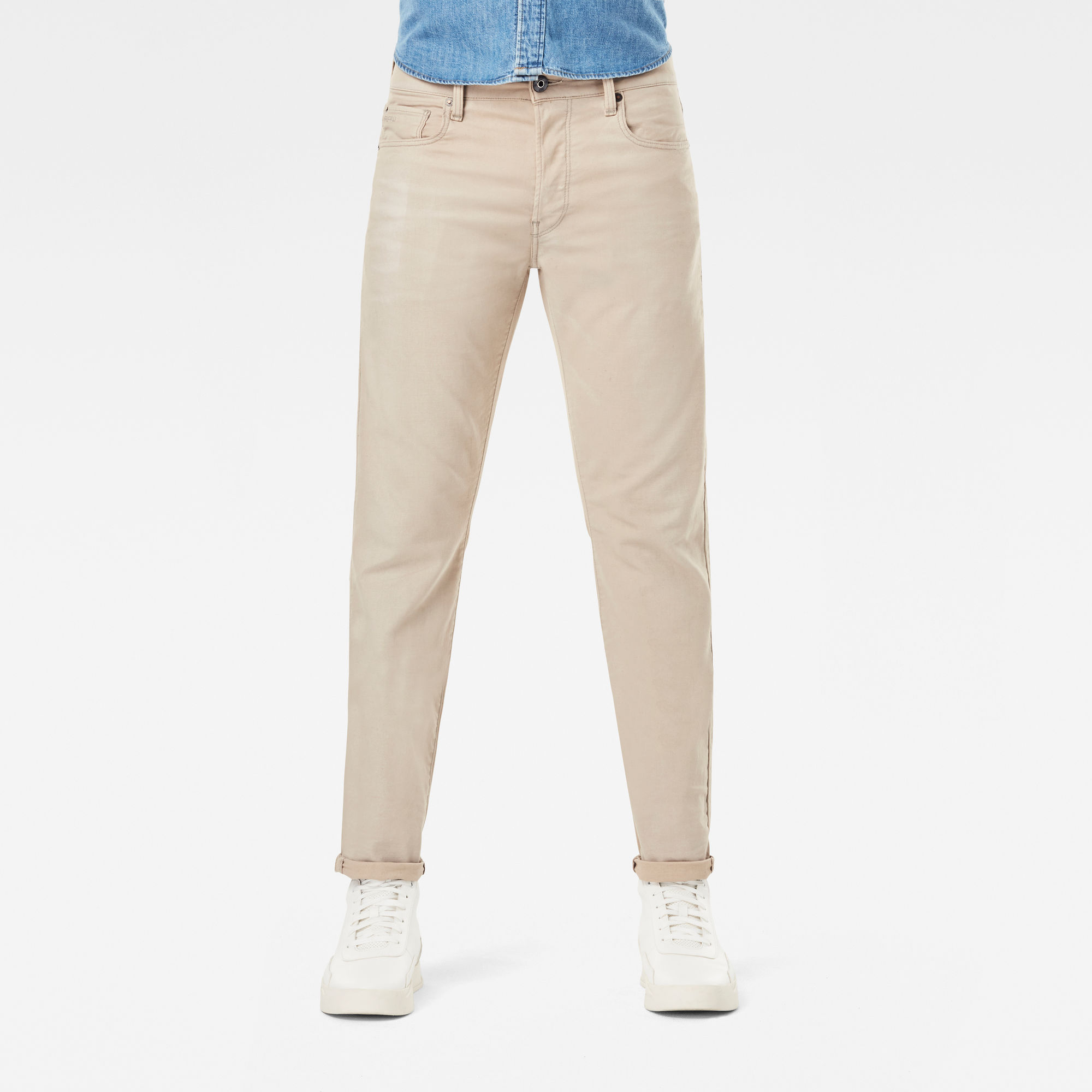 G-Star RAW Heren 3301 Slim Gekleurde Jeans Beige G-Star RAW Heren 3301 Slim Gekleurde Jeans Beige