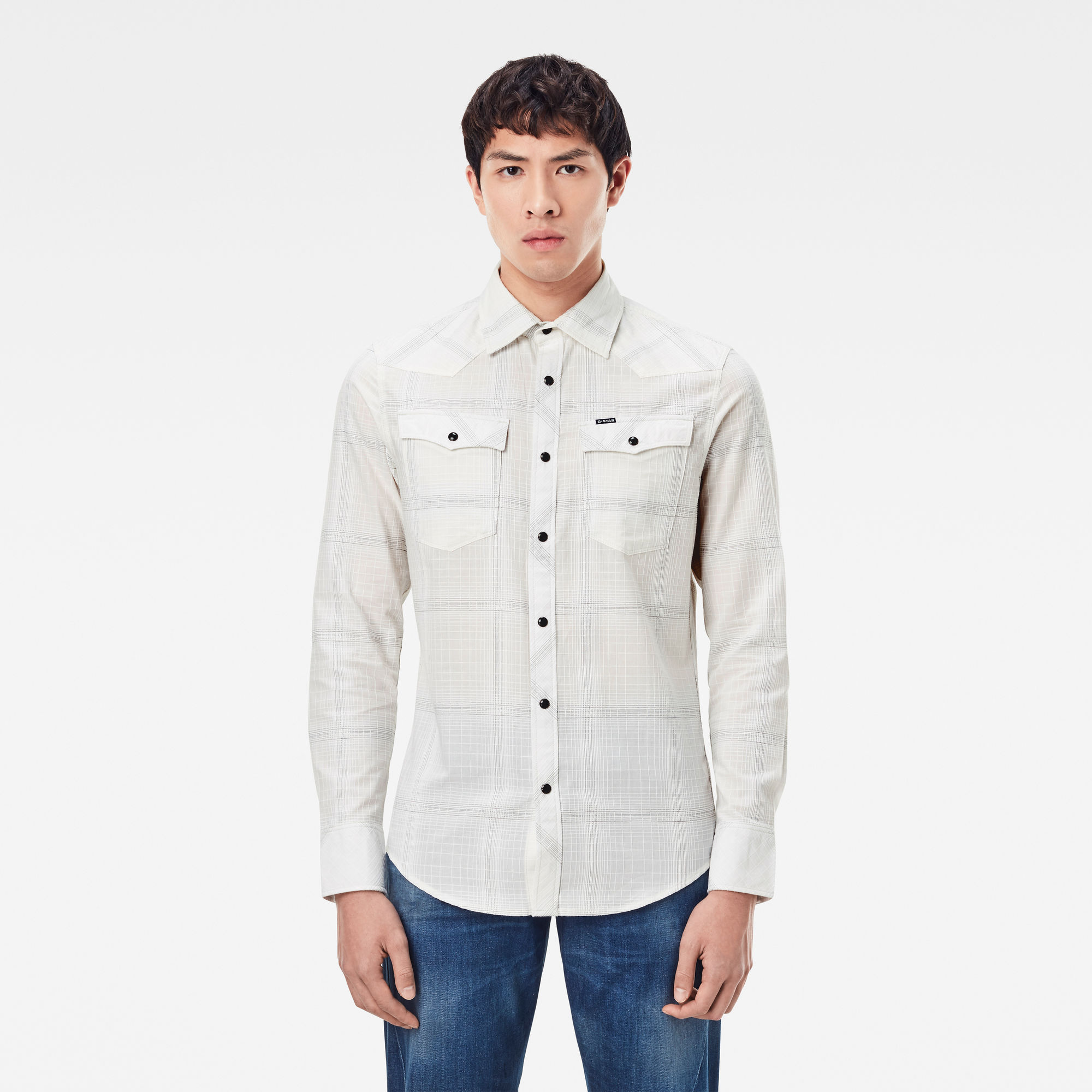 G-Star RAW Heren 3301 Slim Shirt Wit G-Star RAW Heren 3301 Slim Shirt Wit