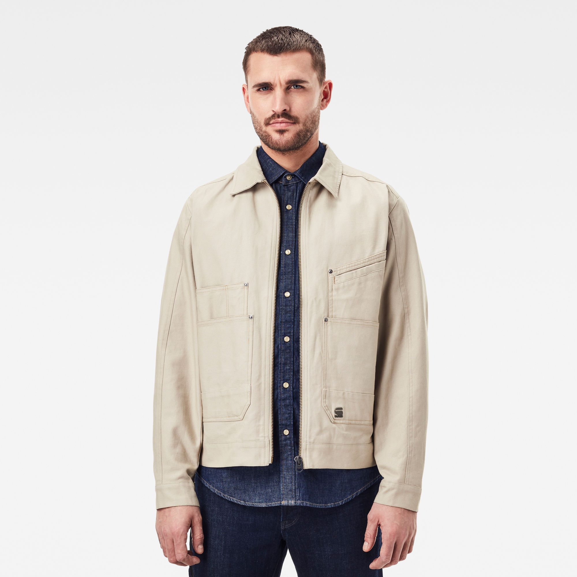 G-Star RAW Heren Trucker Jack Beige G-Star RAW Heren Trucker Jack Beige