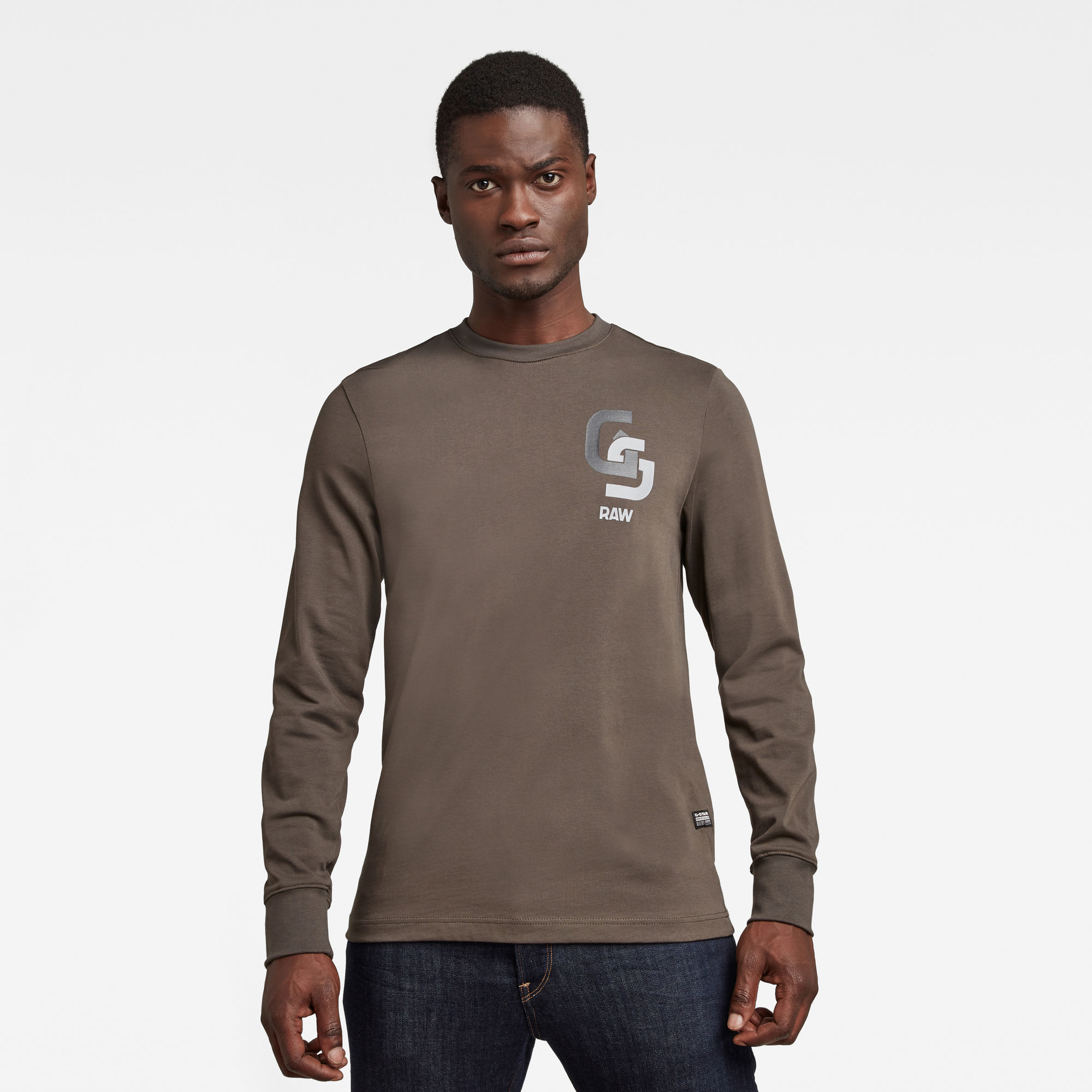 G-Star RAW Heren Base-R T-Shirt Grijs G-Star RAW Heren Base-R T-Shirt Grijs