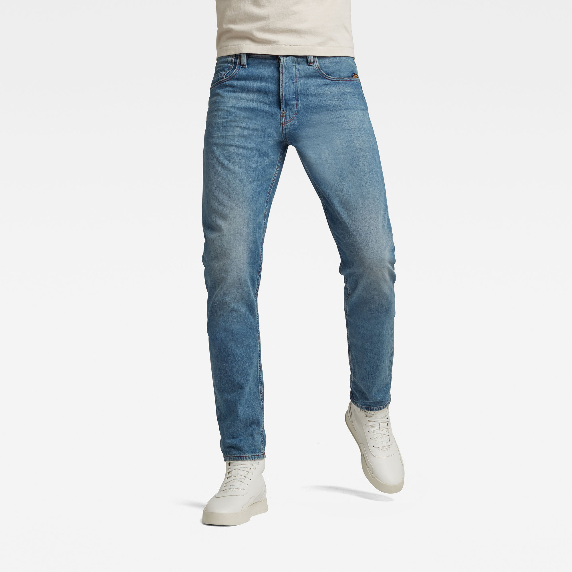 G-Star RAW Heren Alum Relaxed Tapered Jeans Blauw G-Star RAW Heren Alum Relaxed Tapered Jeans Blauw