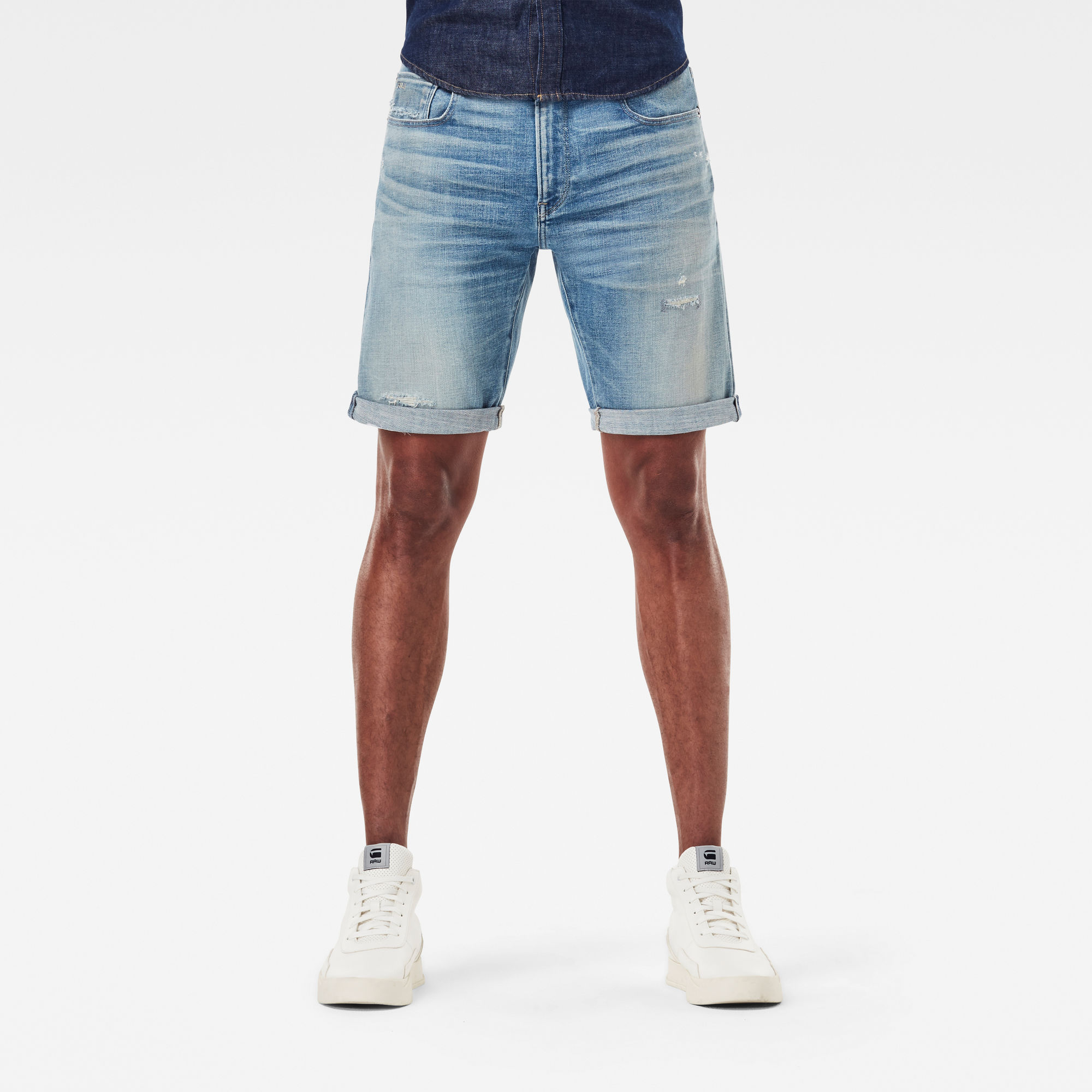 G-Star RAW Heren 3301 Denim Slim Shorts Lichtblauw G-Star RAW Heren 3301 Denim Slim Shorts Lichtblauw