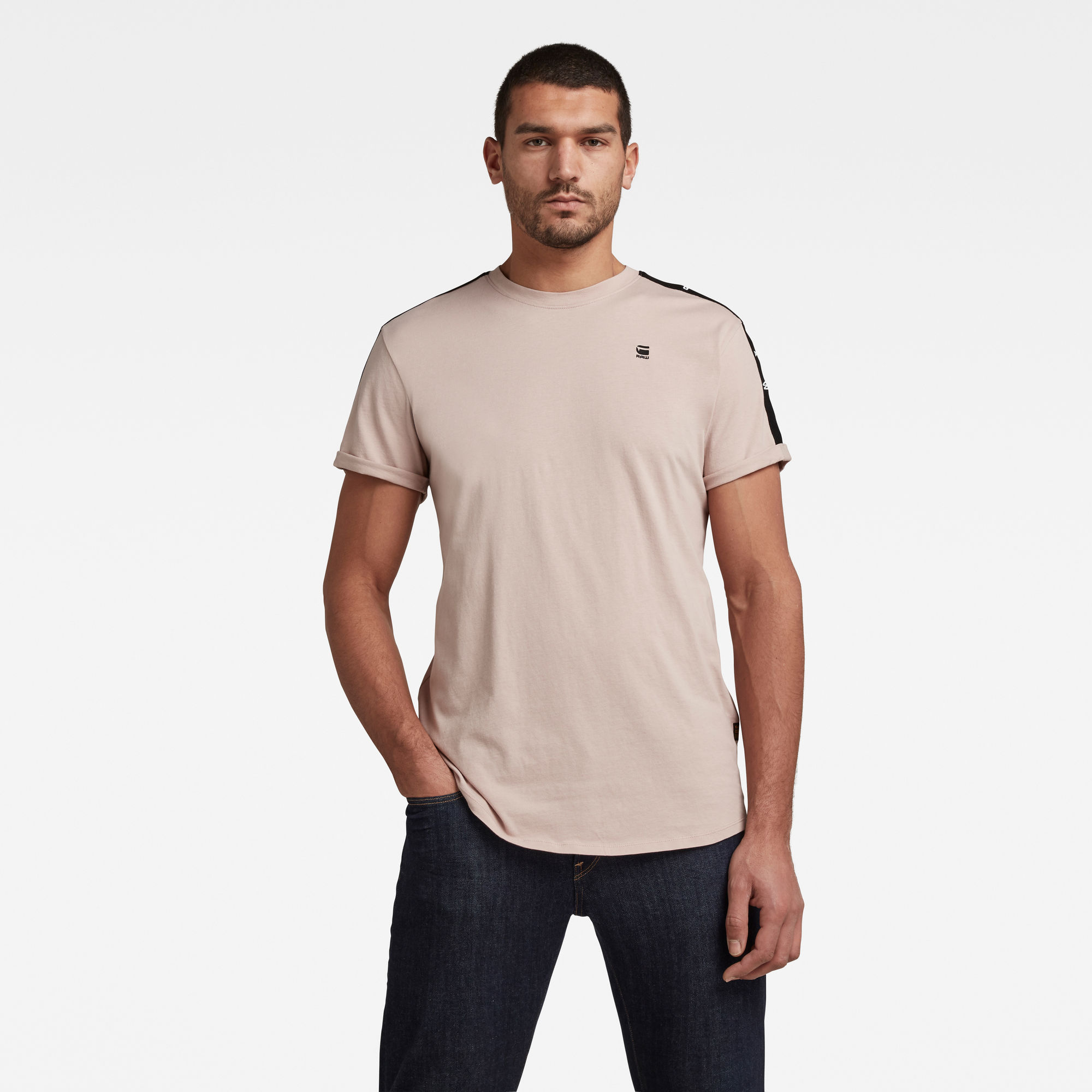 G-Star RAW Heren Lash Tape T-Shirt Roze G-Star RAW Heren Lash Tape T-Shirt Roze
