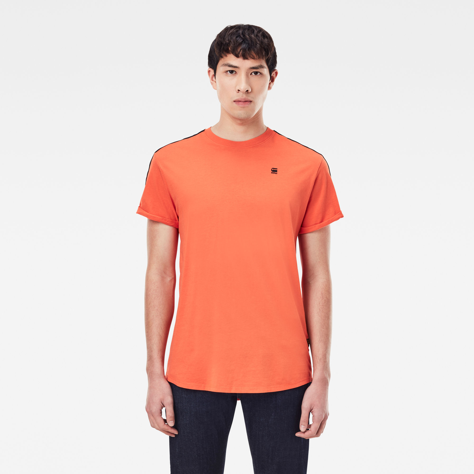 G-Star RAW Heren Lash Tape T-Shirt Oranje G-Star RAW Heren Lash Tape T-Shirt Oranje