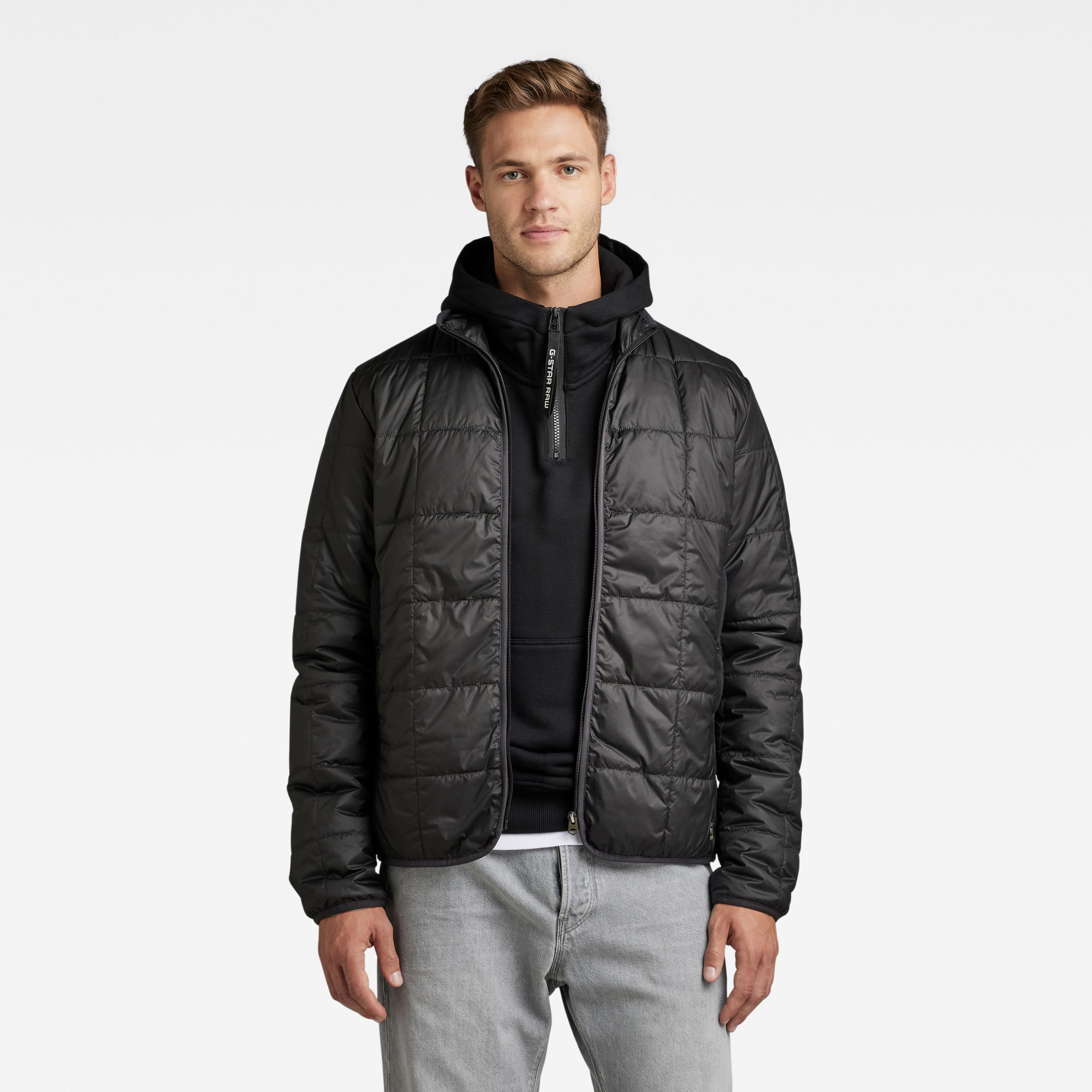 G-Star RAW Heren Lichtgewicht Quilt Jack Zwart G-Star RAW Heren Lichtgewicht Quilt Jack Zwart