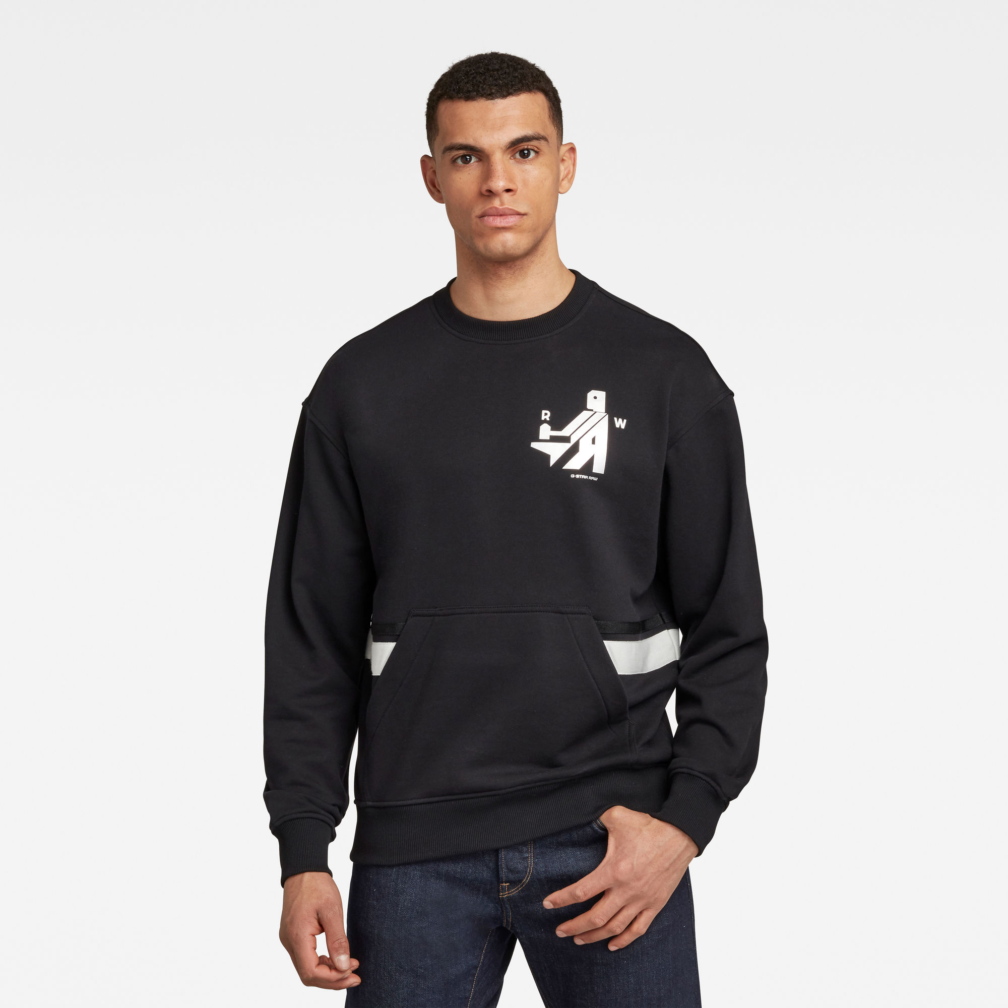 G-Star RAW Heren Hammer Raw Sweater Zwart G-Star RAW Heren Hammer Raw Sweater Zwart