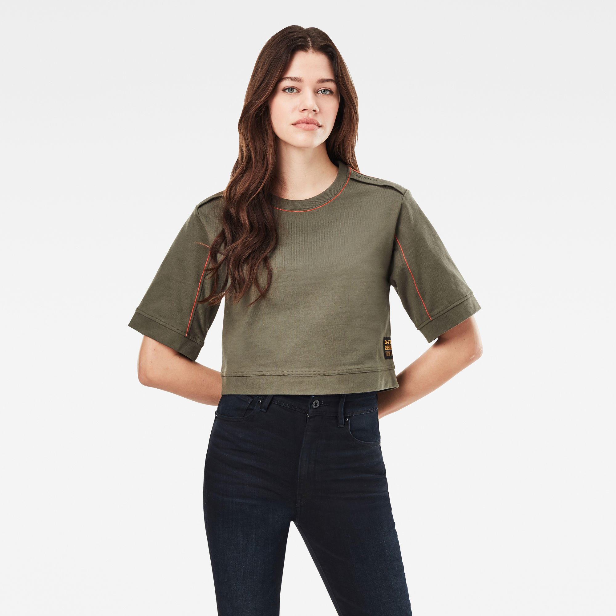 G-Star RAW Dames Boxy Fit Tee Groen G-Star RAW Dames Boxy Fit Tee Groen