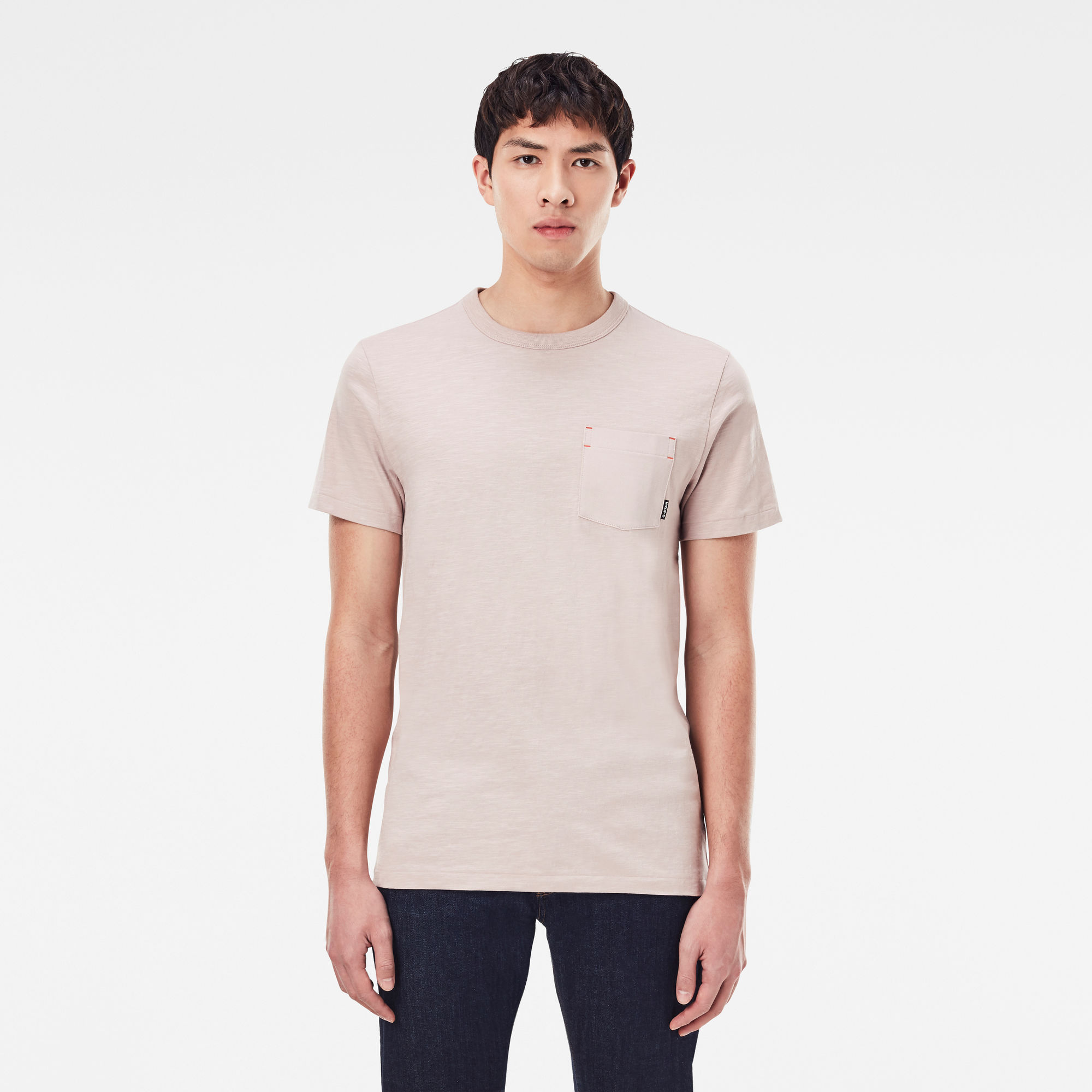 G-Star RAW Heren Contrast Mercerized Pocket T-Shirt Roze G-Star RAW Heren Contrast Mercerized Pocket T-Shirt Roze
