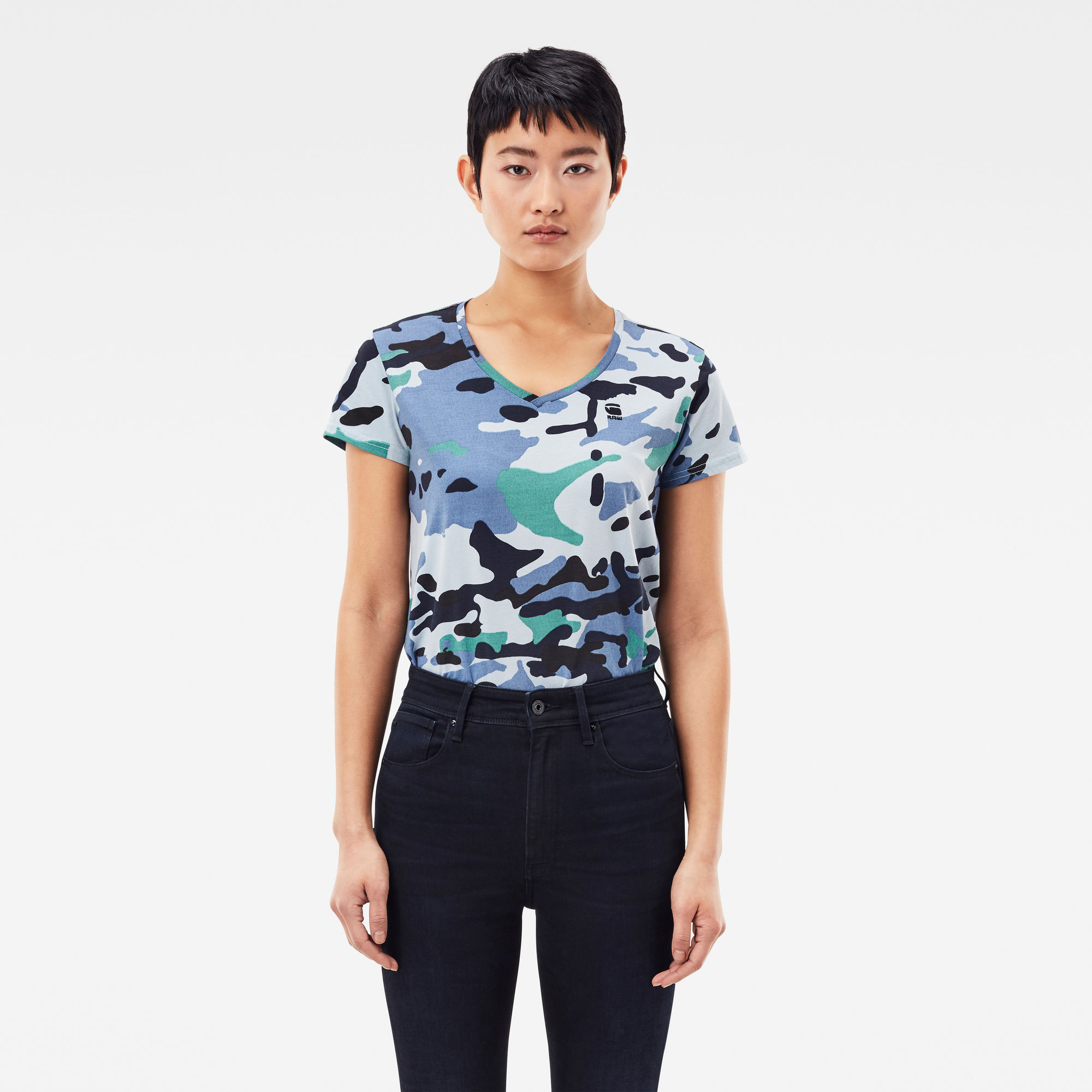 G-Star RAW Dames Allover Camo Print Top Meerkleurig G-Star RAW Dames Allover Camo Print Top Meerkleurig