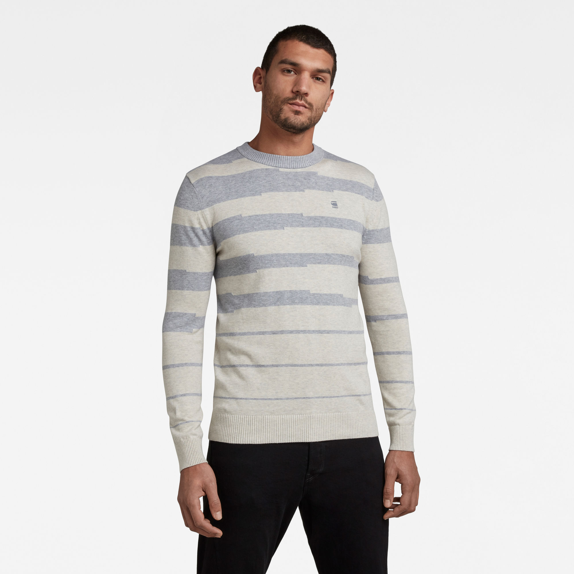 G-Star RAW Heren Gebreide Trui Broken Stripe Meerkleurig G-Star RAW Heren Gebreide Trui Broken Stripe Meerkleurig
