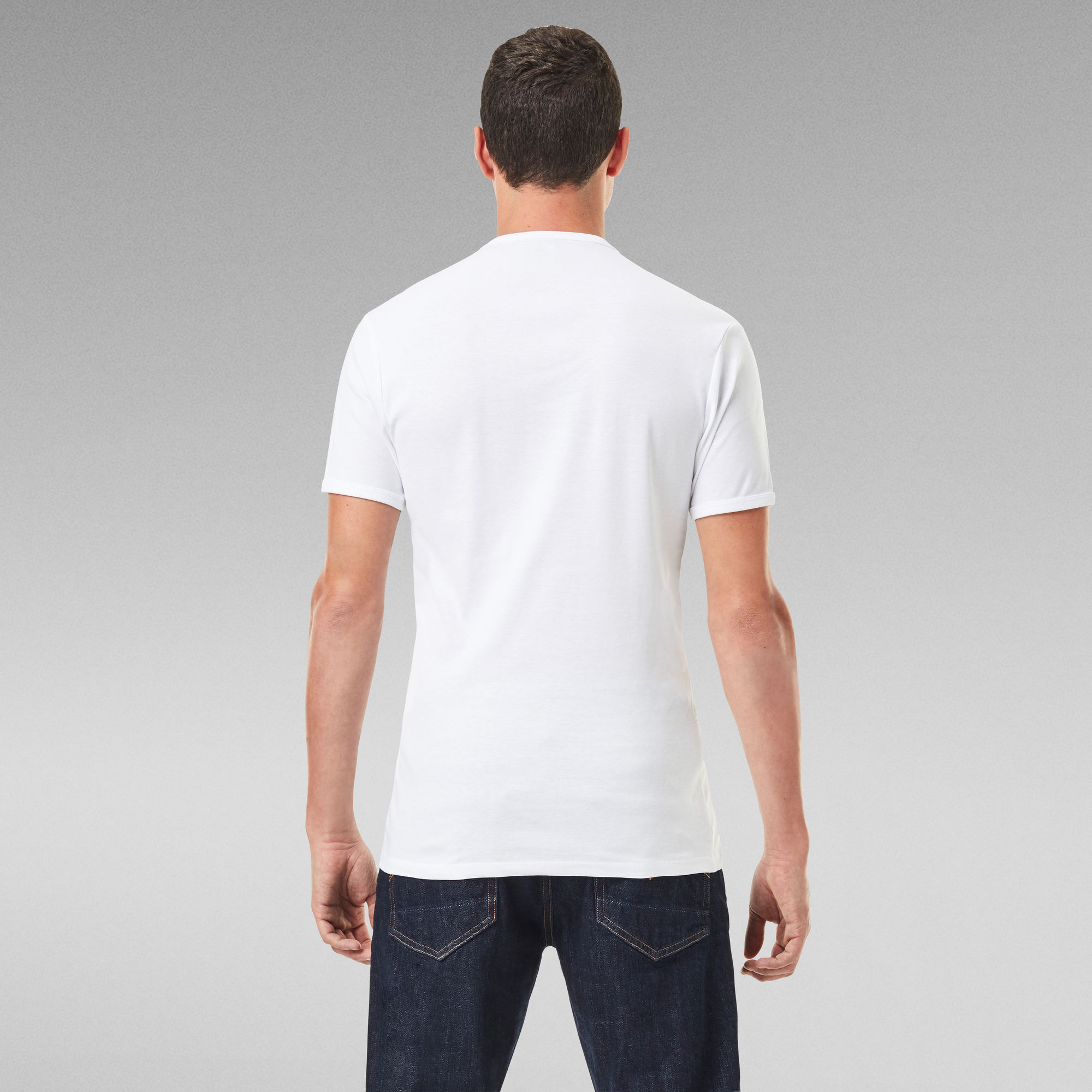 Thumbnail - Basic V-Neck T-Shirt 2-Pack - Weiß - Herren