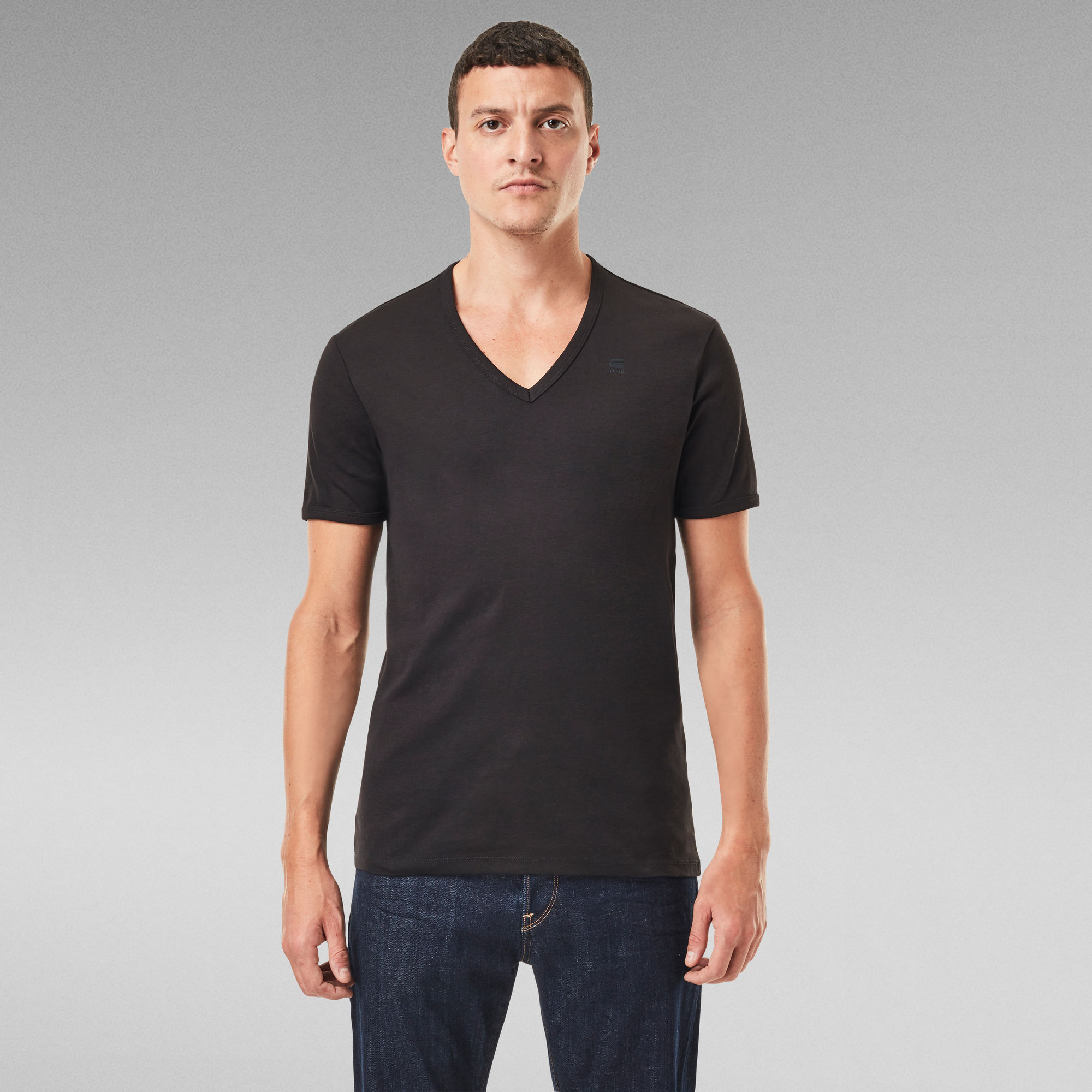 G-Star RAW Basic V-Neck T-Shirt 2-Pack - Zwart - Heren