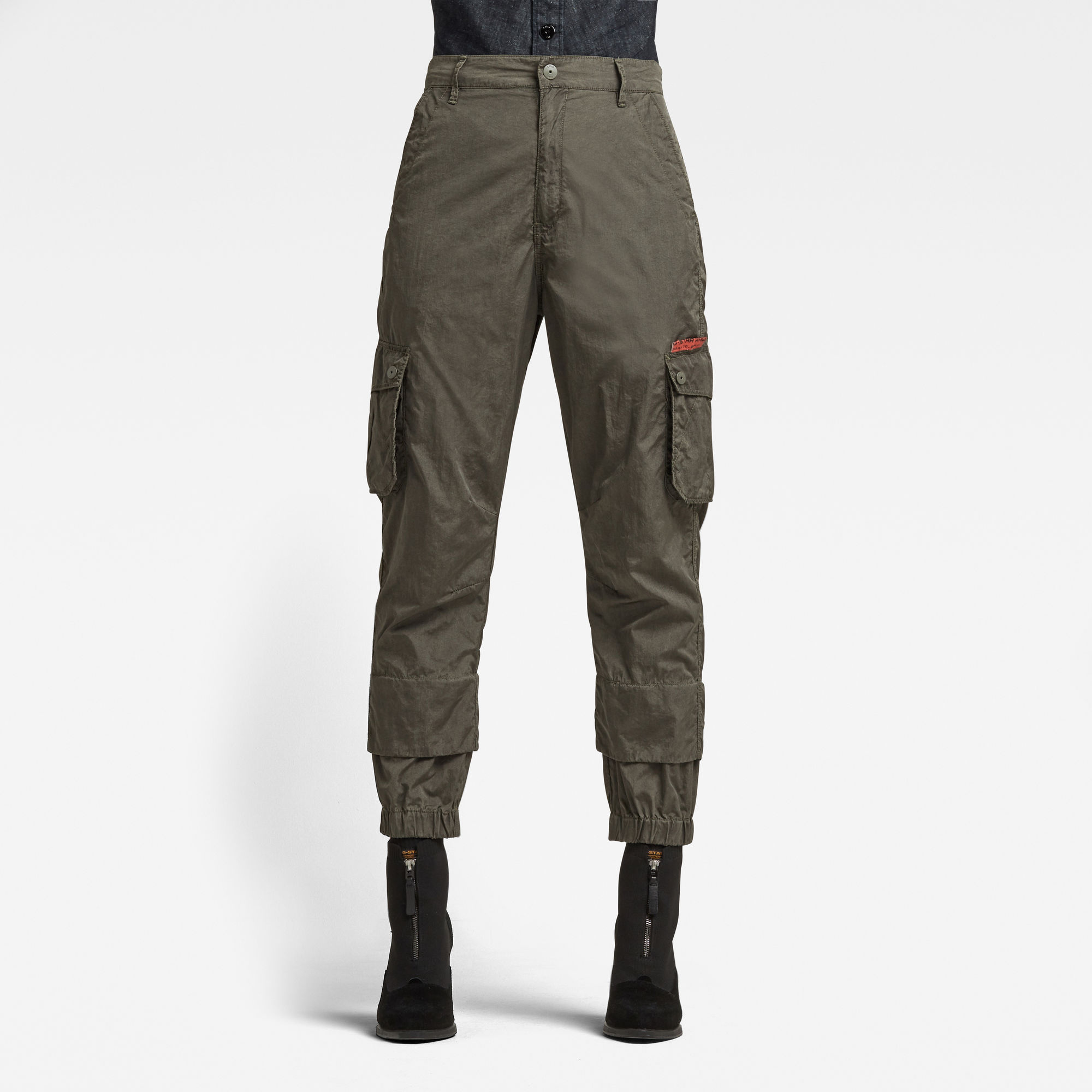 G-Star RAW Dames Boyfriend Mid Cargo Broek Groen G-Star RAW Dames Boyfriend Mid Cargo Broek Groen