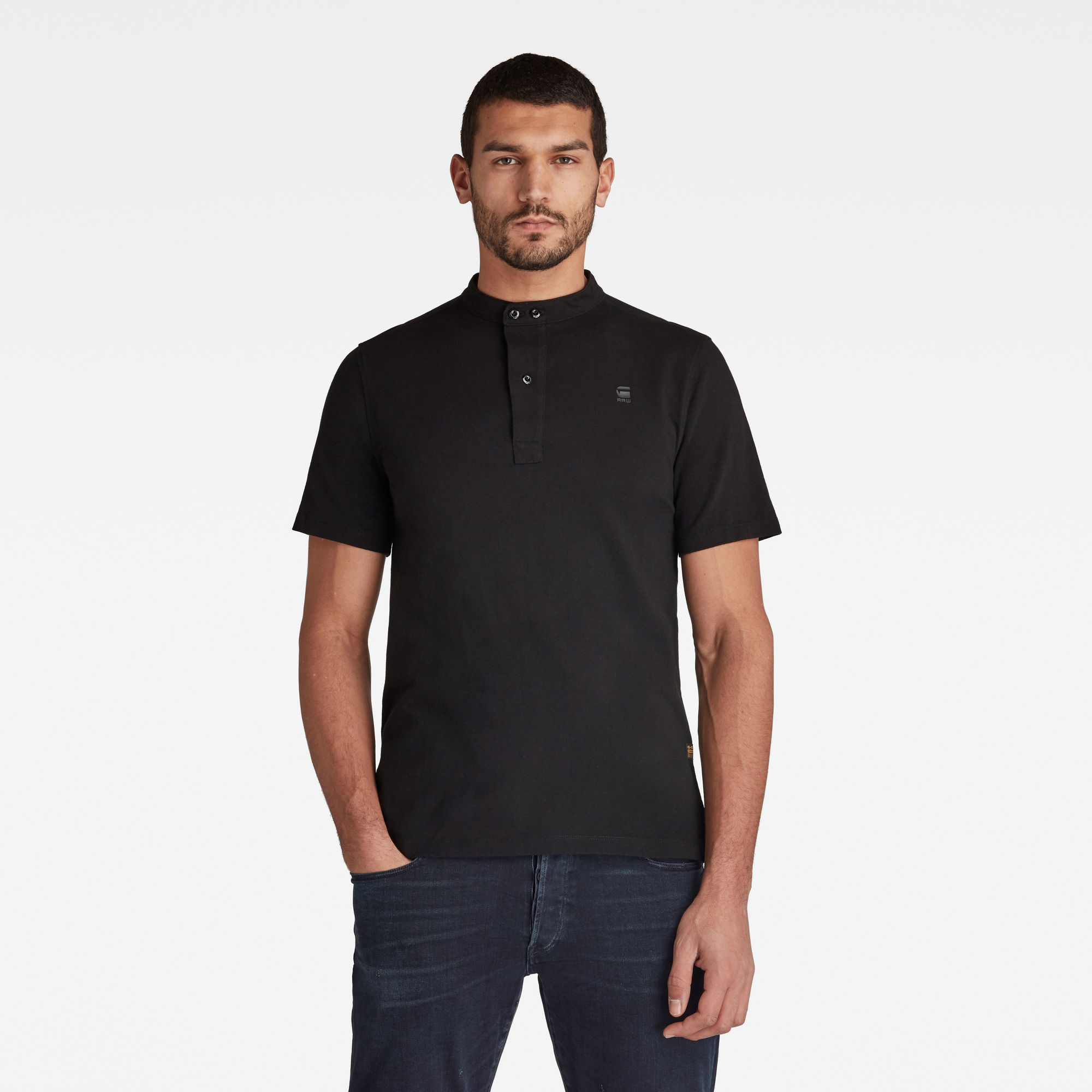 G-Star RAW Heren Scan Collar Polo Zwart G-Star RAW Heren Scan Collar Polo Zwart