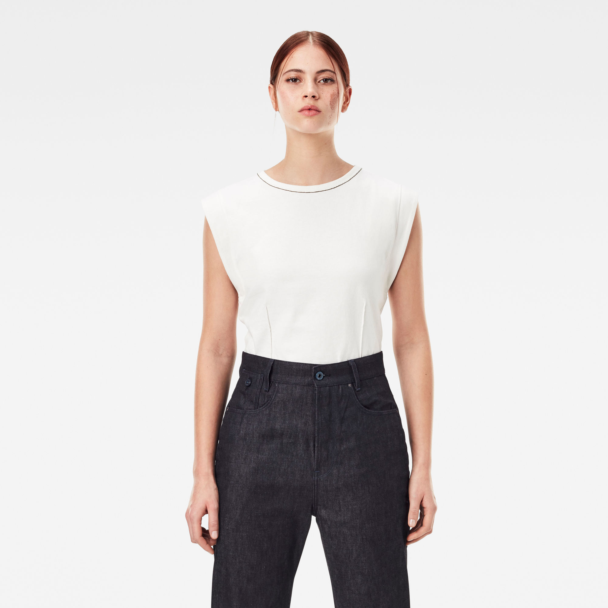 G-Star RAW Dames Waisted Top Wit G-Star RAW Dames Waisted Top Wit