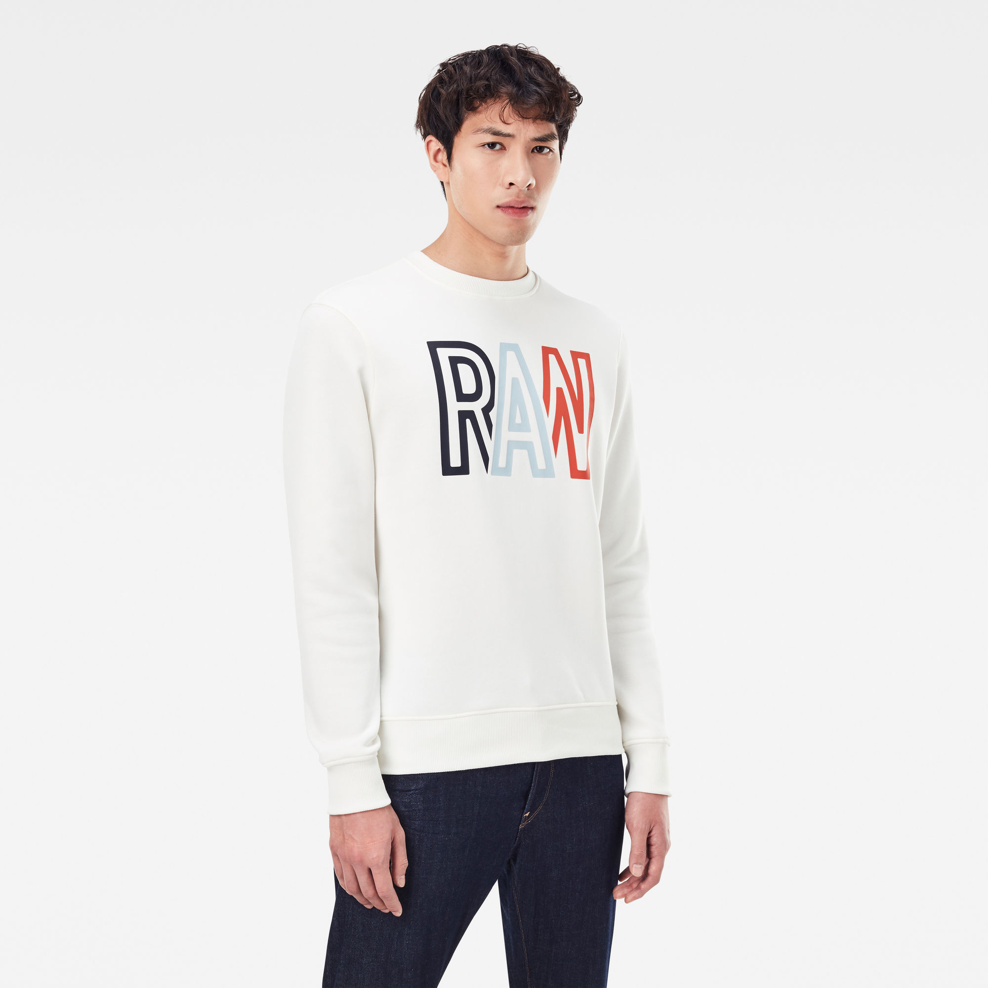 G-Star RAW Heren Raw Sweater Wit G-Star RAW Heren Raw Sweater Wit