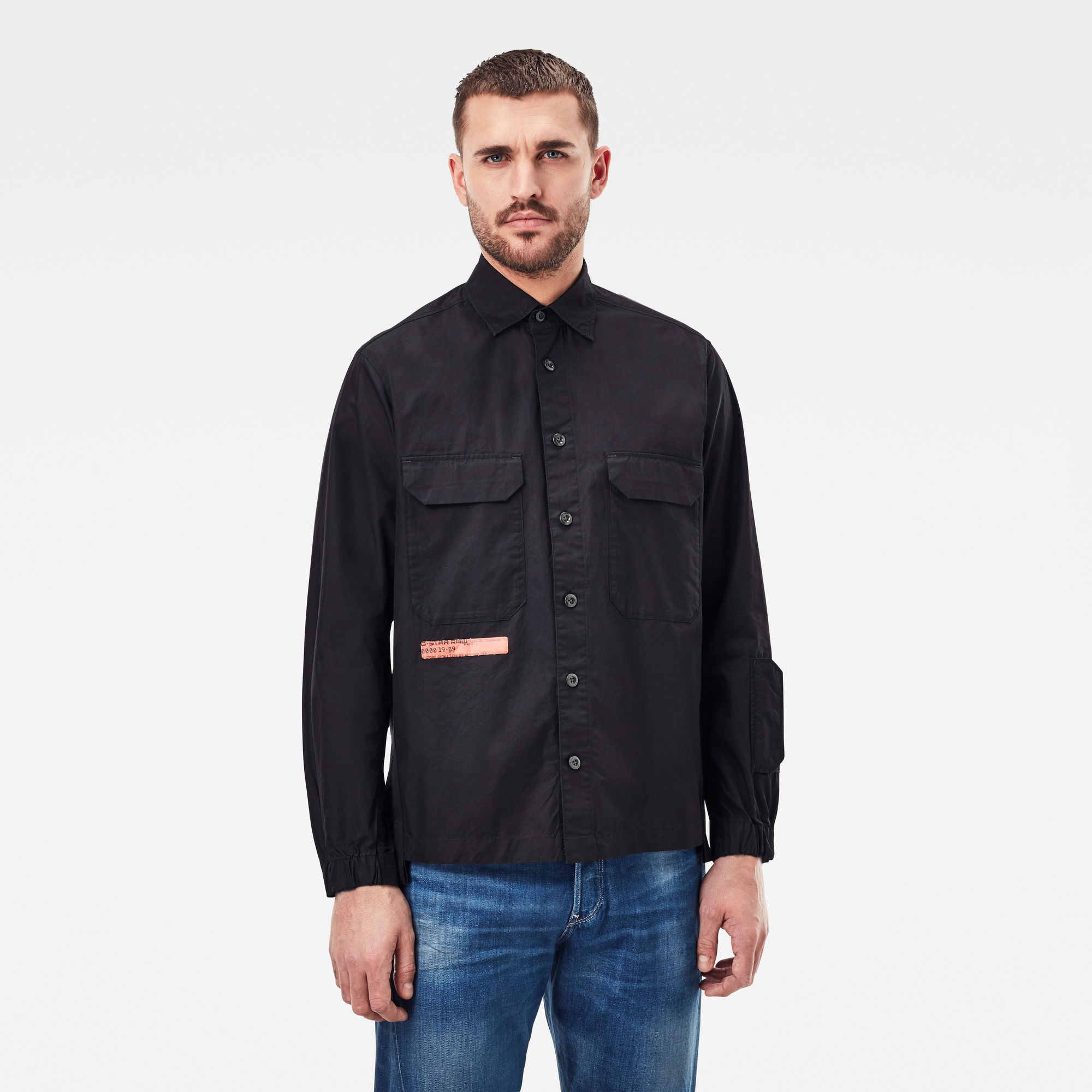G-Star RAW Heren Multipocket Relaxed Shirt Zwart G-Star RAW Heren Multipocket Relaxed Shirt Zwart
