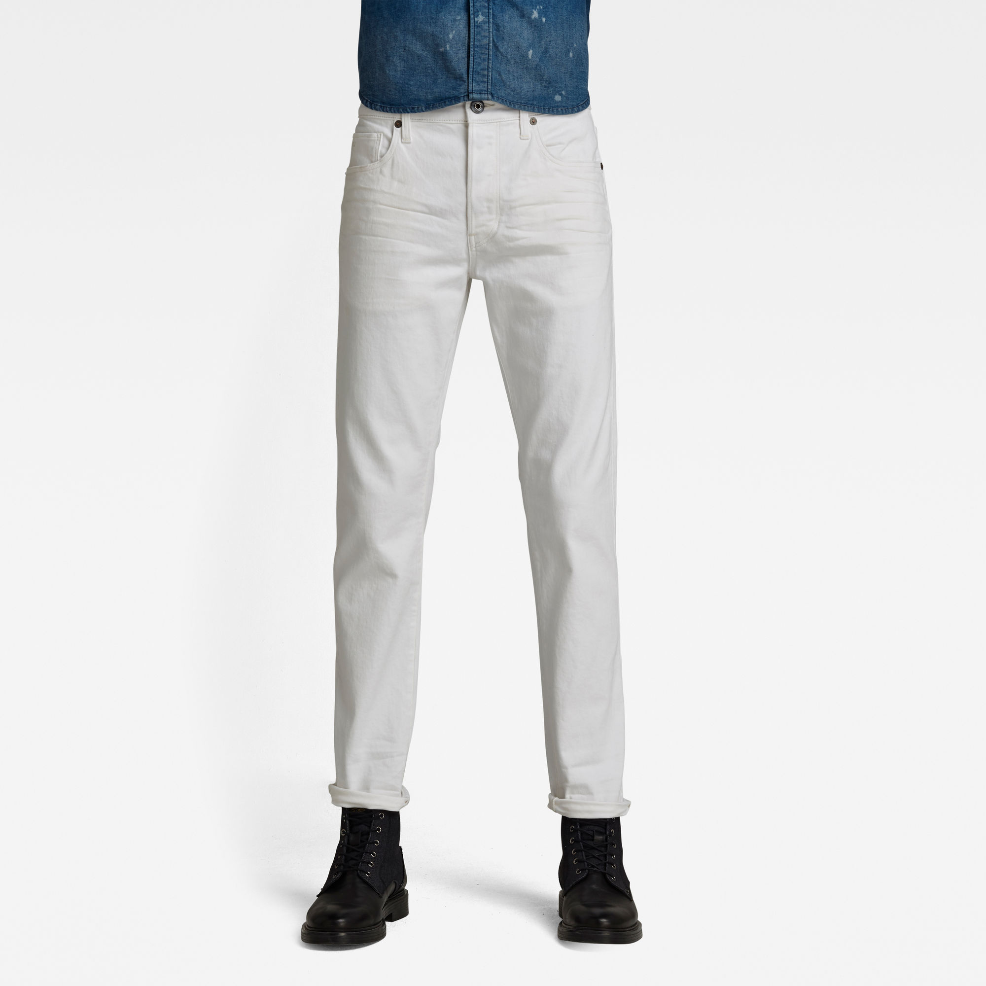 G-Star RAW Heren 3301 Slim Jeans Wit G-Star RAW Heren 3301 Slim Jeans Wit