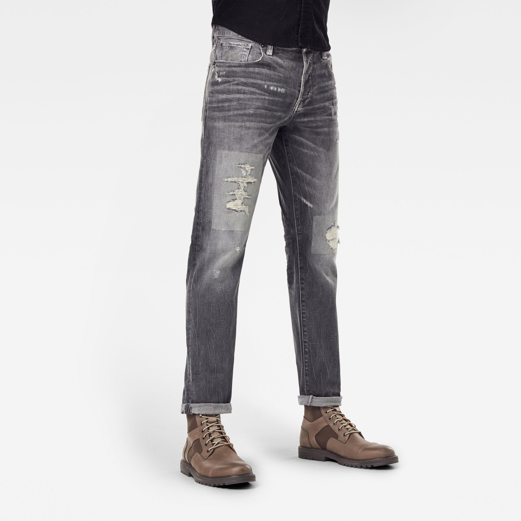 G-Star RAW Heren 3301 Straight Tapered Jeans Grijs G-Star RAW Heren 3301 Straight Tapered Jeans Grijs