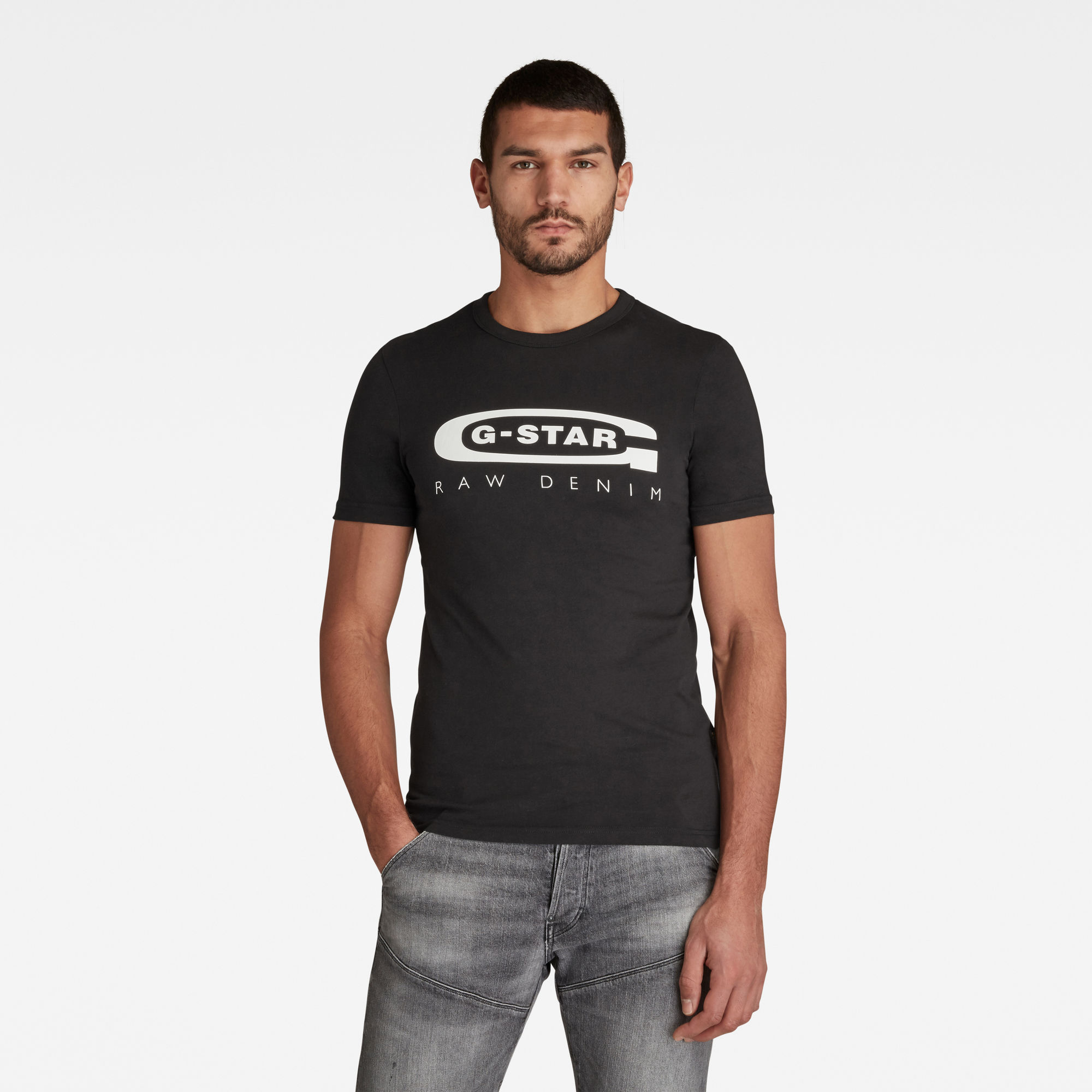 G-Star RAW Heren Graphic 4 T-Shirt Zwart G-Star RAW Heren Graphic 4 T-Shirt Zwart