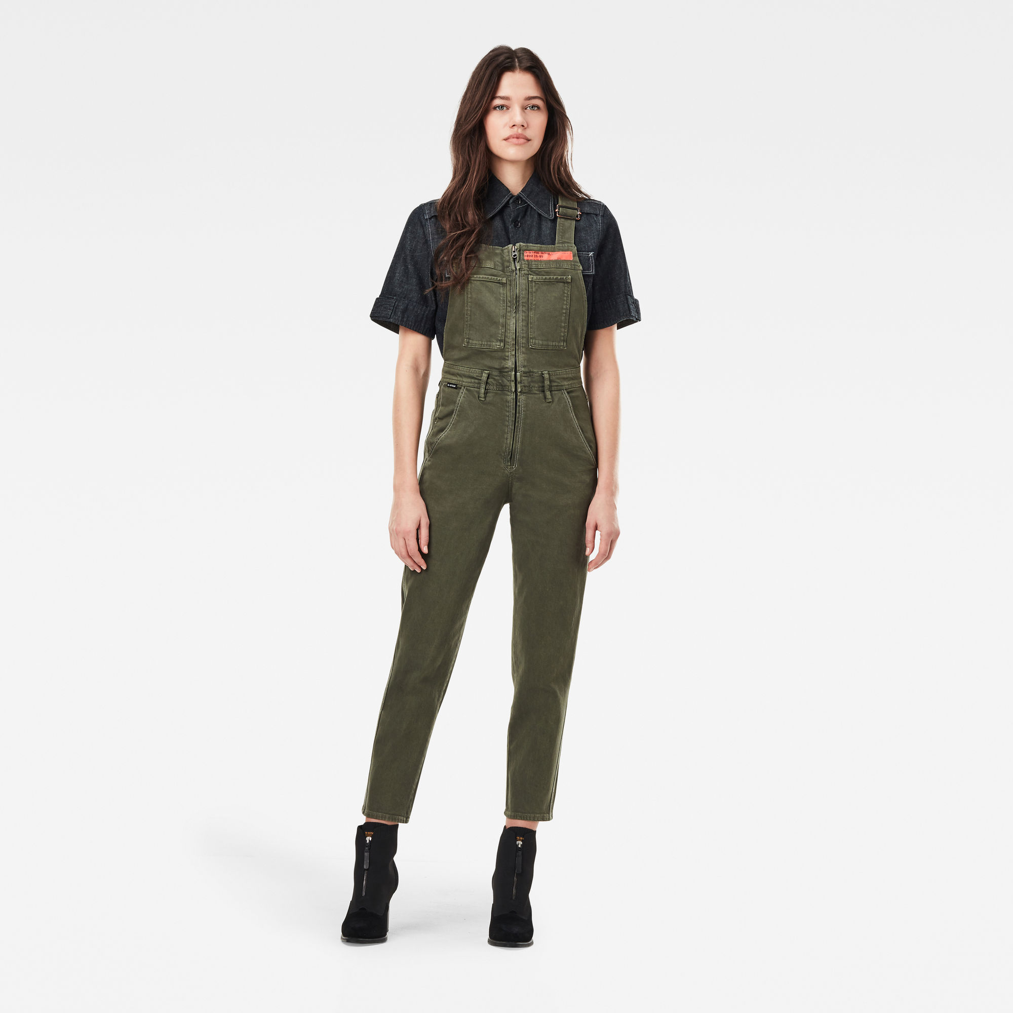 G-Star RAW Dames Tuinbroek Slim Groen G-Star RAW Dames Tuinbroek Slim Groen