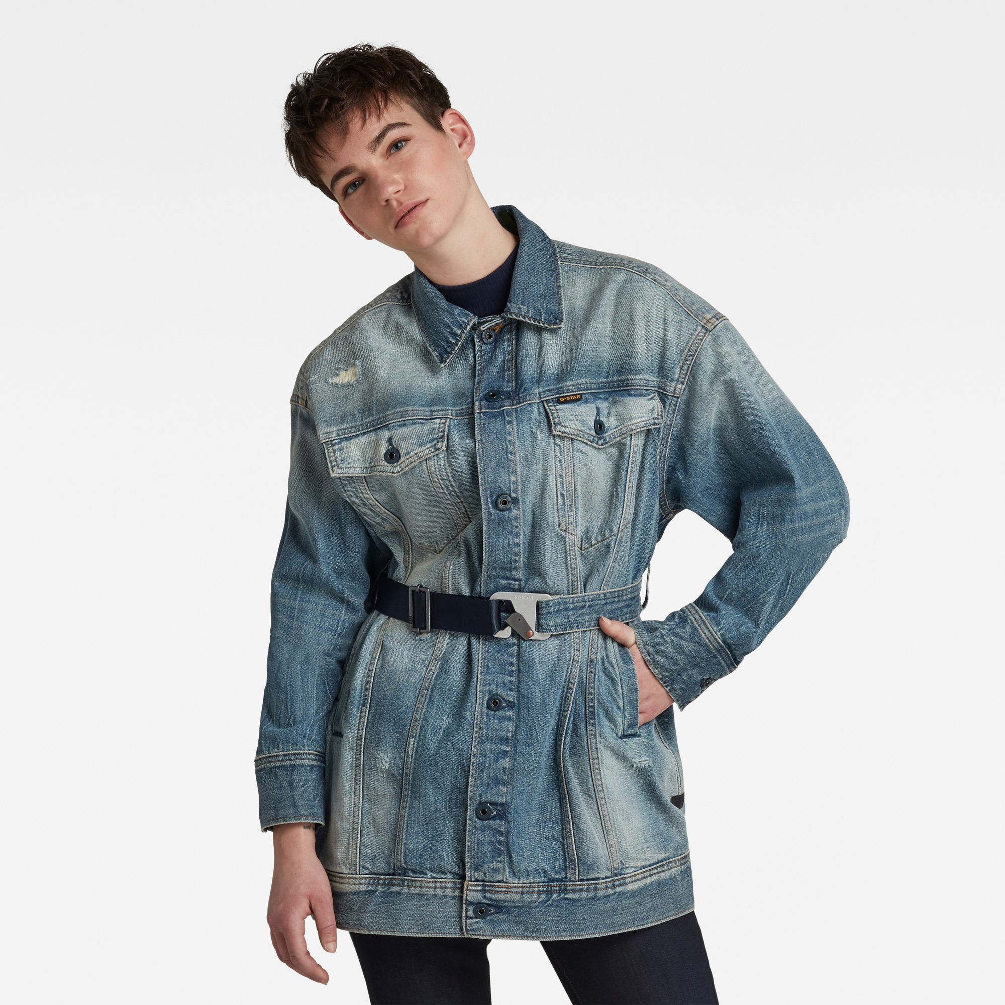 G-Star RAW Dames 3301 XXL Boyfriend Jack Lichtblauw G-Star RAW Dames 3301 XXL Boyfriend Jack Lichtblauw