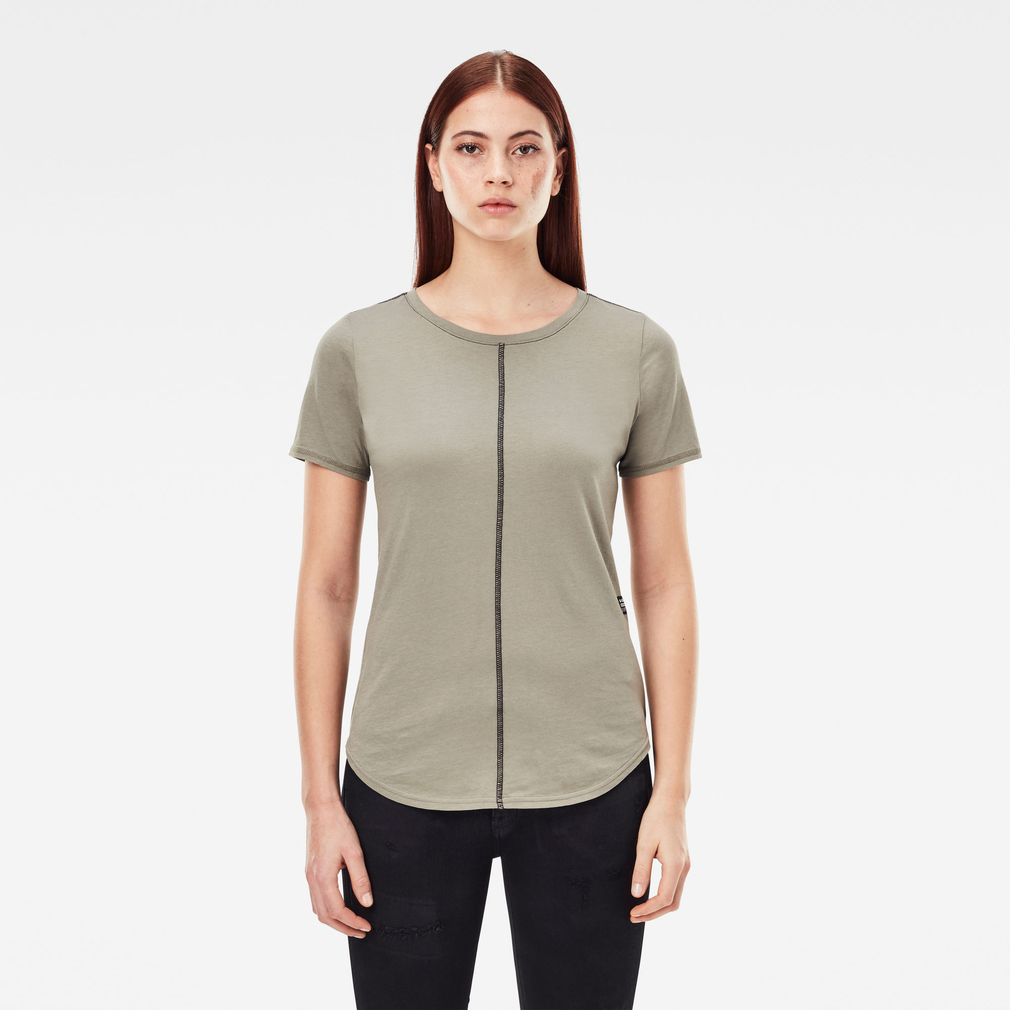 G-Star RAW Dames Adjustable Back Slim Fit Tee Groen G-Star RAW Dames Adjustable Back Slim Fit Tee Groen