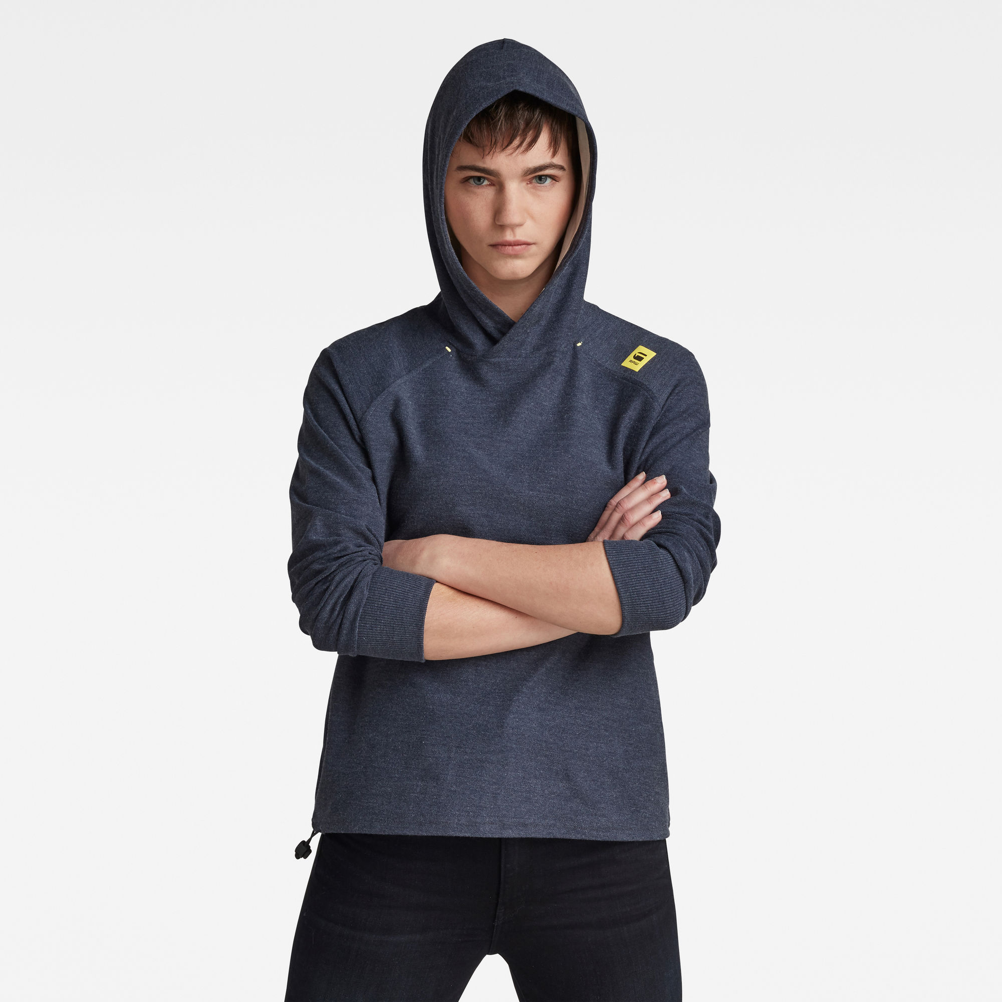 G-Star RAW Dames Hooded Tweater Blauw G-Star RAW Dames Hooded Tweater Blauw