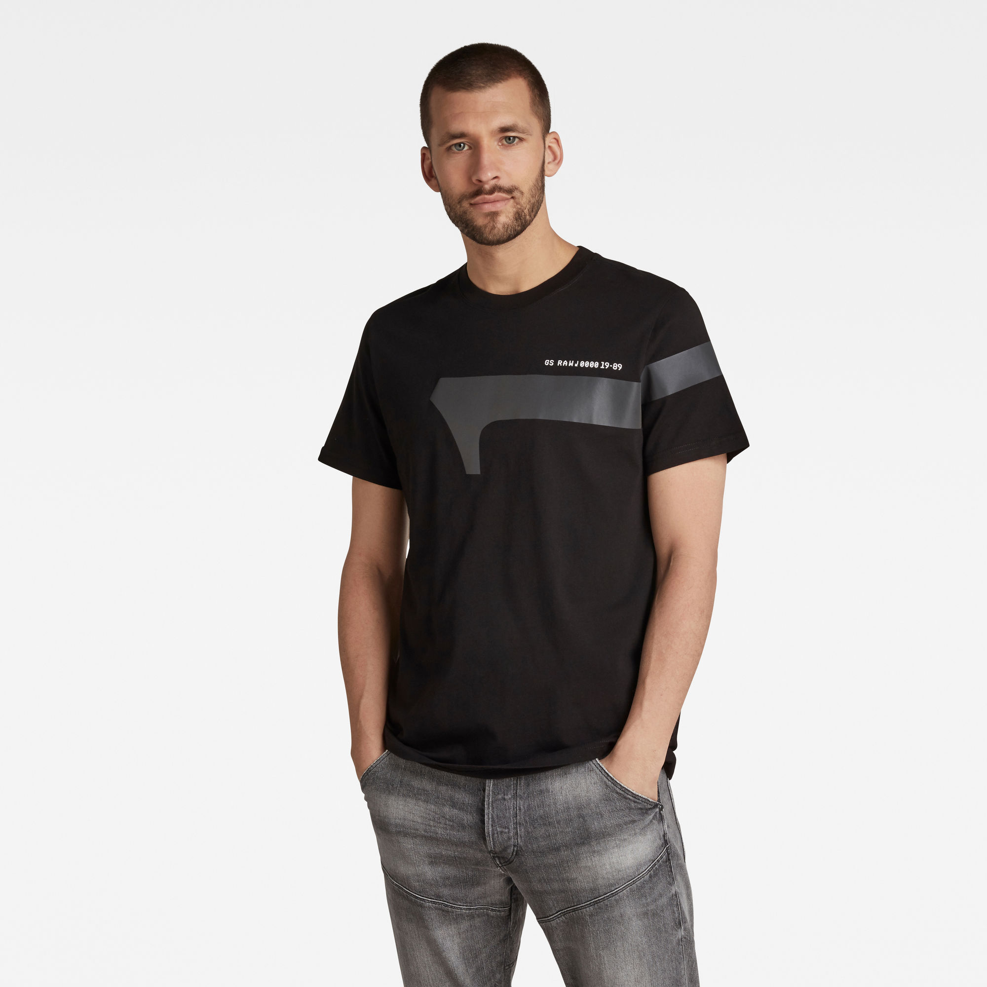 G-Star RAW Heren 1 Reflective Graphic T-Shirt Zwart G-Star RAW Heren 1 Reflective Graphic T-Shirt Zwart