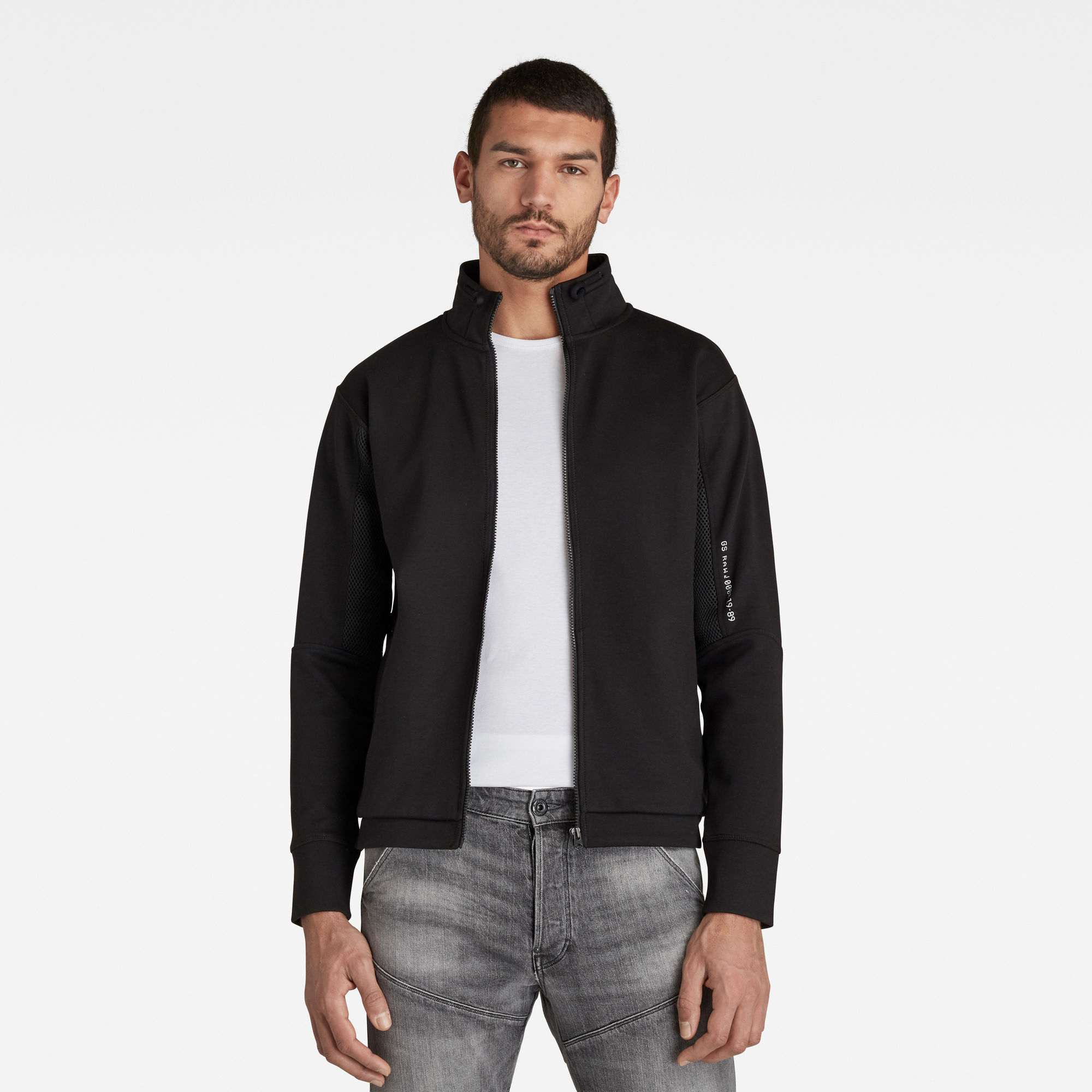G-Star RAW Heren Moto Track Sweat Jack Zwart G-Star RAW Heren Moto Track Sweat Jack Zwart