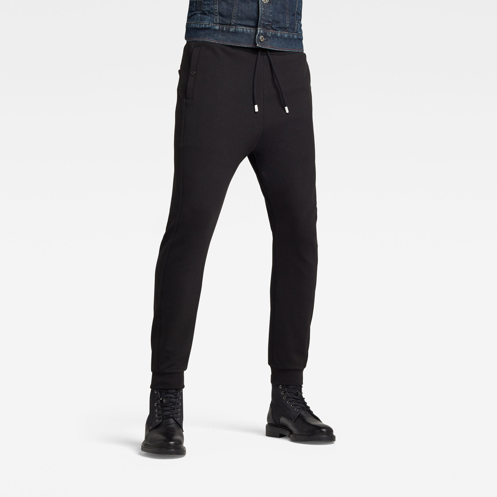 G-Star RAW Heren Moto Mixed Mesh Sweatpants Zwart G-Star RAW Heren Moto Mixed Mesh Sweatpants Zwart