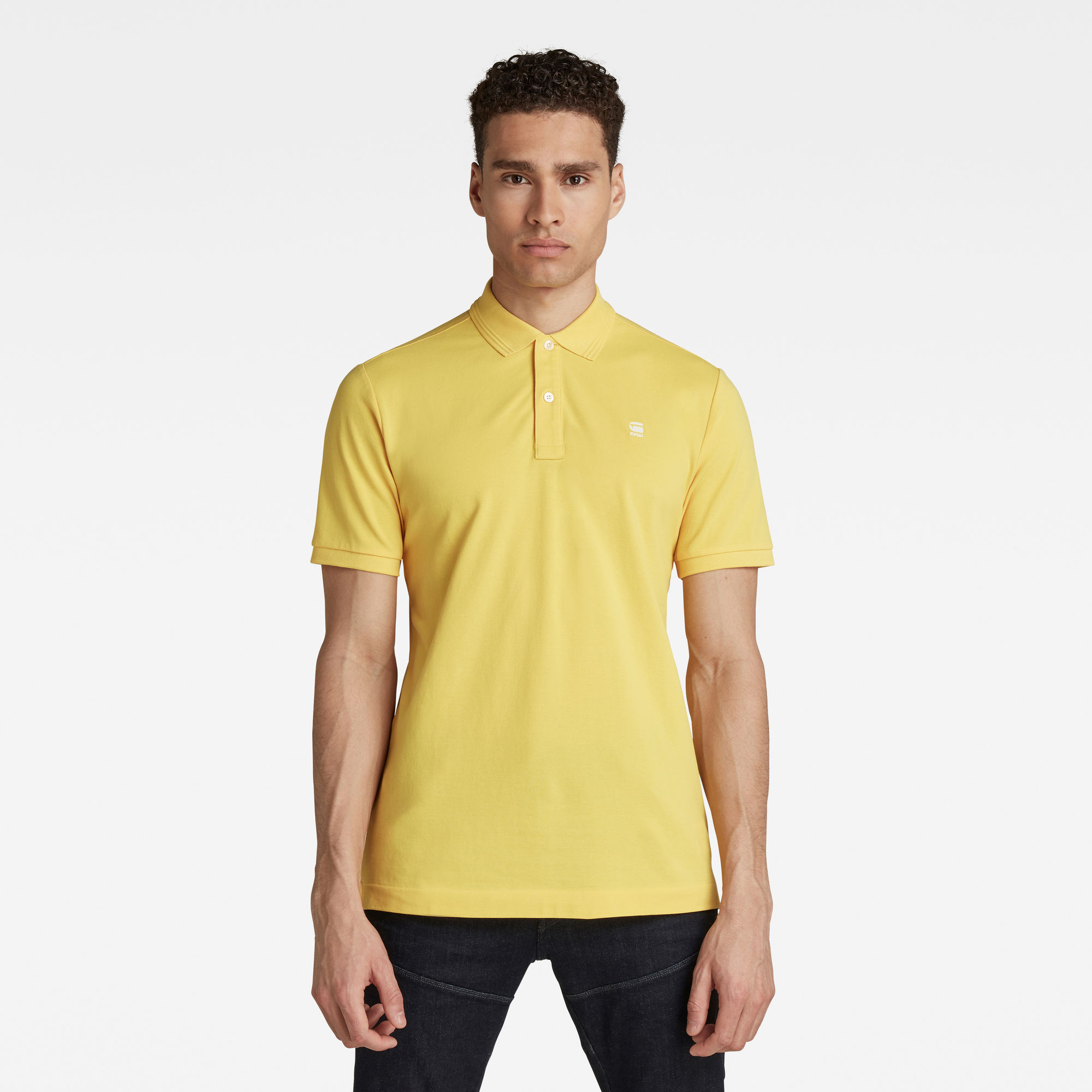 G-Star RAW Heren Dunda Slim Polo Geel G-Star RAW Heren Dunda Slim Polo Geel